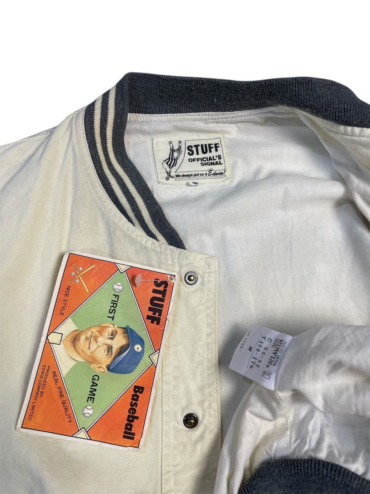 Japanese Brand Vintage Edwin Stuff “First Game” Baseball Varsity Jacket Size US M / EU 48-50 / 2 - 6 Thumbnail
