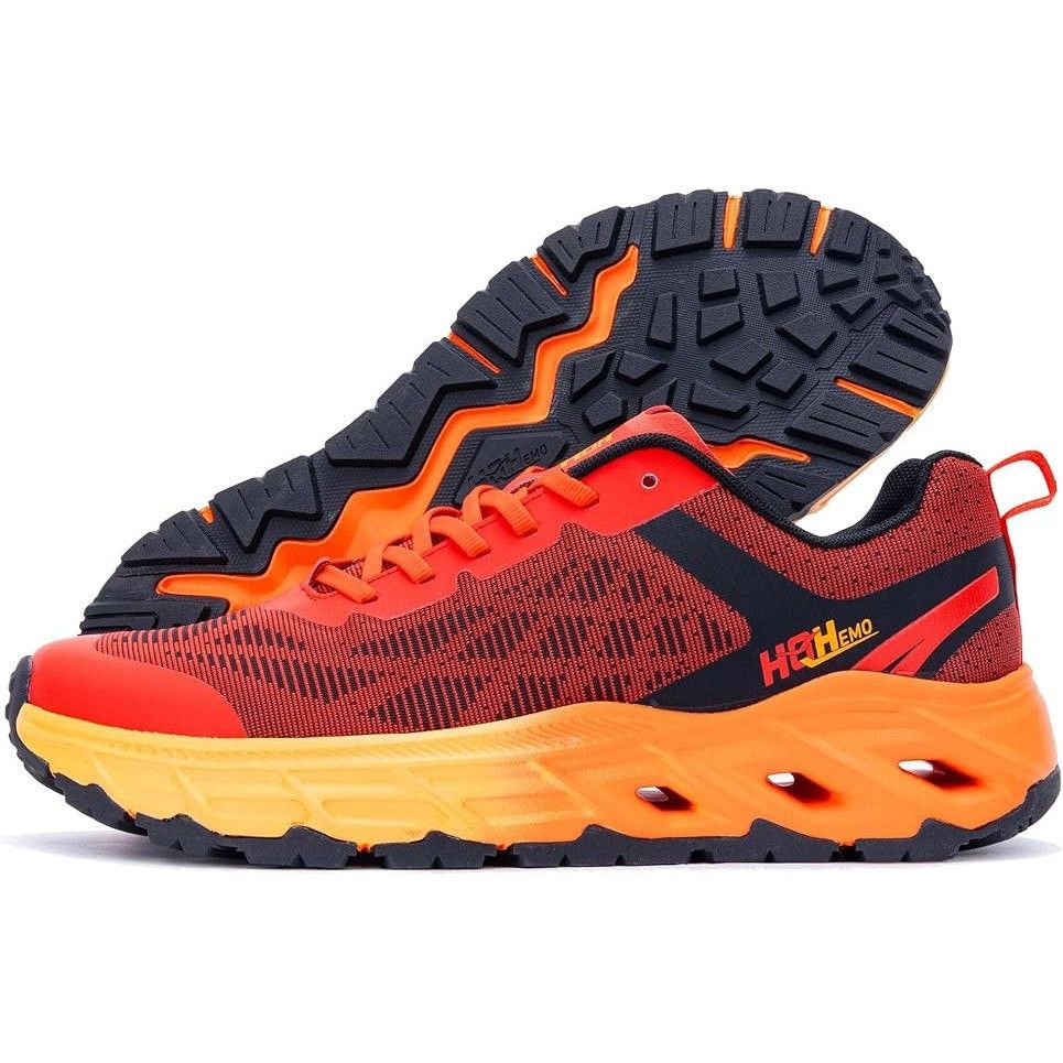 Other HQHemo Mens Size 10 FALKON Red Orange Trail Running Shoes Size US 10 / EU 43 - 1 Thumbnail