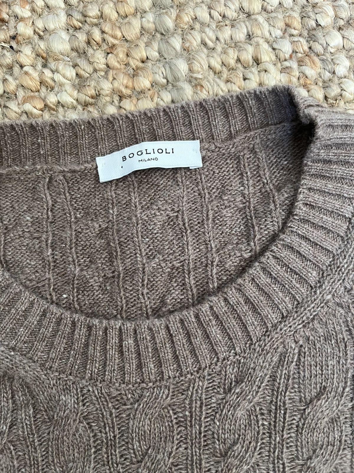 Boglioli Boglioli brown cable knit cashmere/wool sweater Size US XXL / EU 58 / 5 - 2 Thumbnail