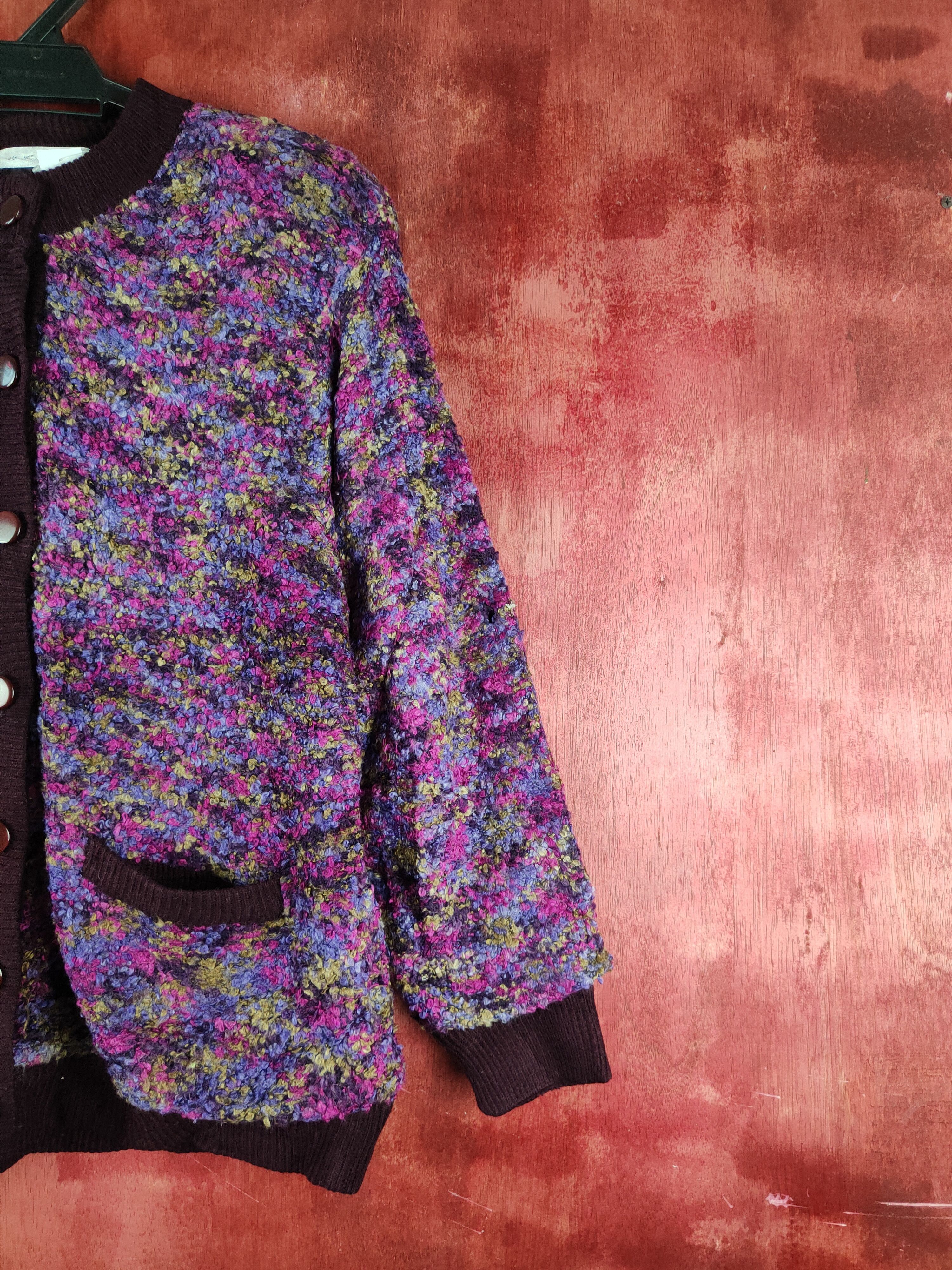 Japanese Brand Japanese Brand Dark Purple Knitwear Cardigan #S2350 Size M / US 6-8 / IT 42-44 - 5 Thumbnail