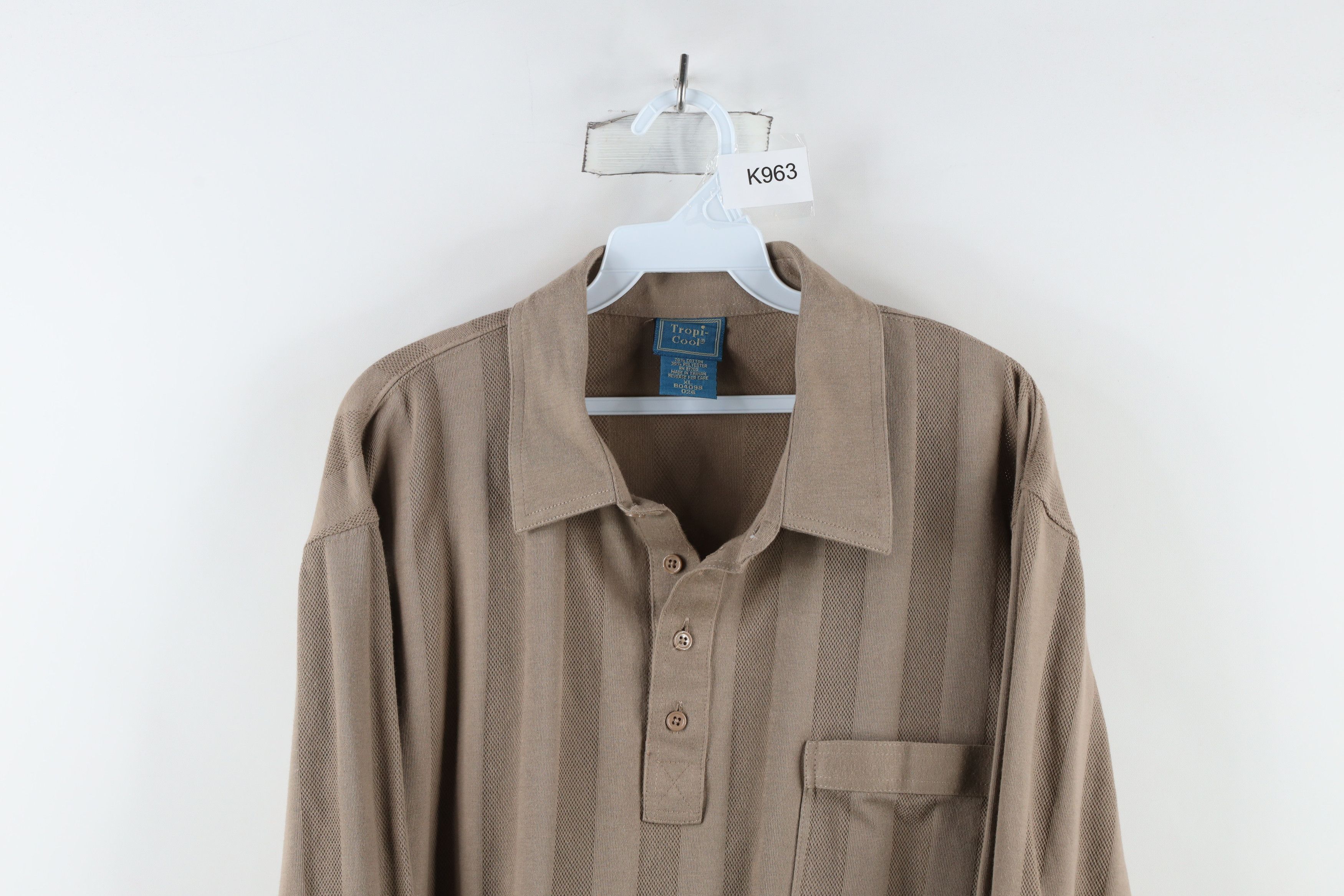 Vintage Vintage 90s Streetwear Striped Collared Pullover Polo Shirt Size US XL / EU 56 / 4 - 2 Thumbnail