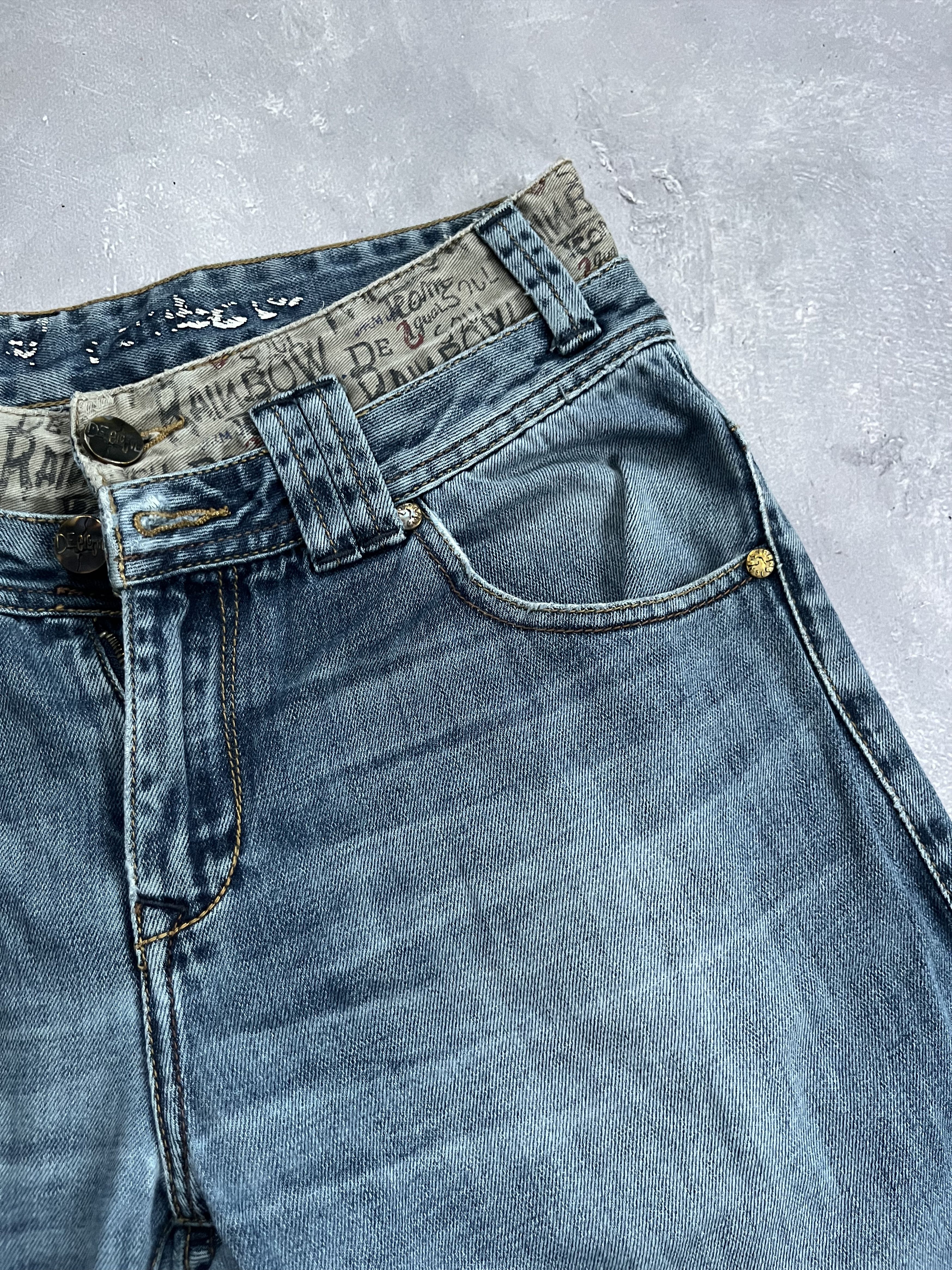Desigual Vintage Desigual Y2K Jeans Logo Distressed Denim Embroidered Size US 30 / EU 46 - 8 Thumbnail