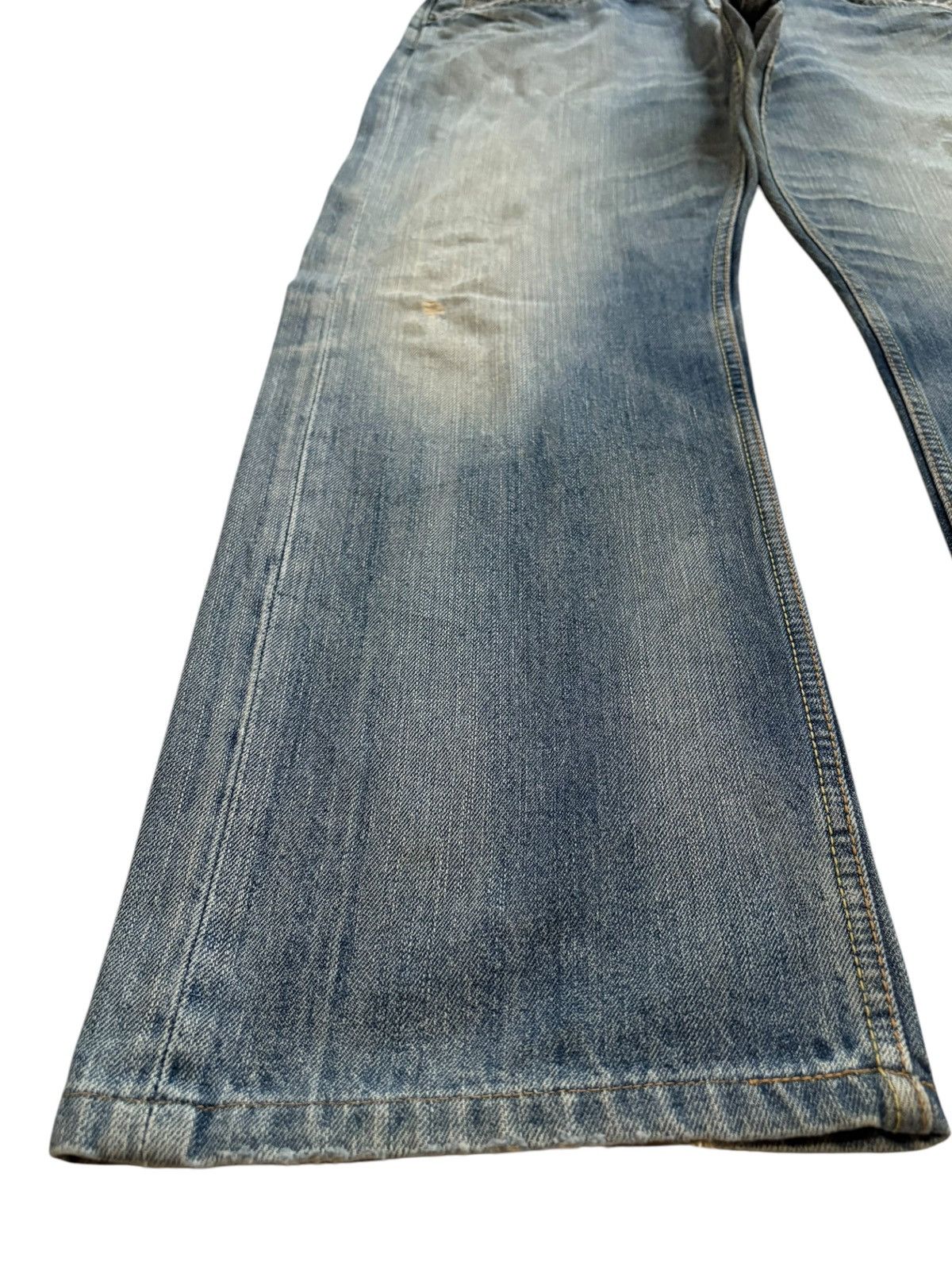 Japanese Brand Vintage Japanese Brand Faded Rusty Wash Distress Baggy Jeans Size US 34 / EU 50 - 6 Thumbnail