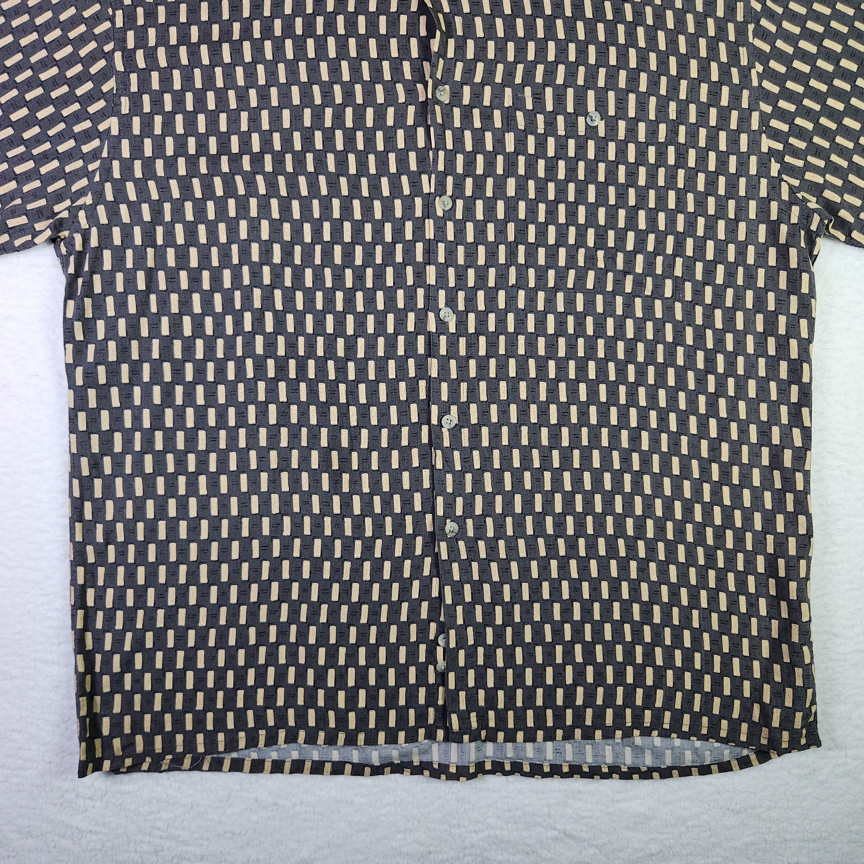 Campia Moda Campia Moda VINTAGE Button Up Shirt XL Gray Short Sleeve Size US XL / EU 56 / 4 - 3 Thumbnail
