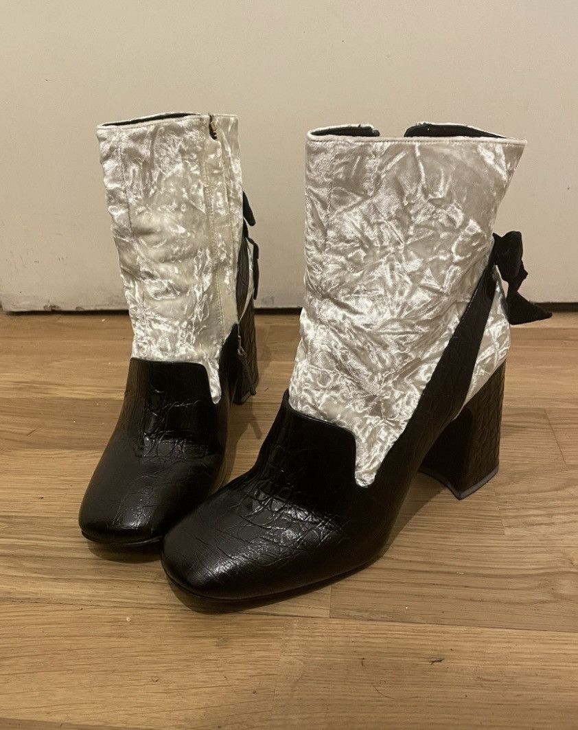 Erdem ERDEM doll bootie shoes black and white Size US 8 / IT 38 - 7 Thumbnail