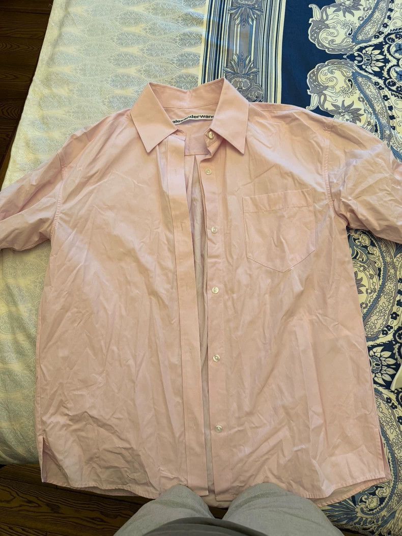 Alexander Wang Alexander Wang Pink Shirt with Crystal Cuffs- Size XS / US 0-2 / IT 36-38 - 1 Thumbnail