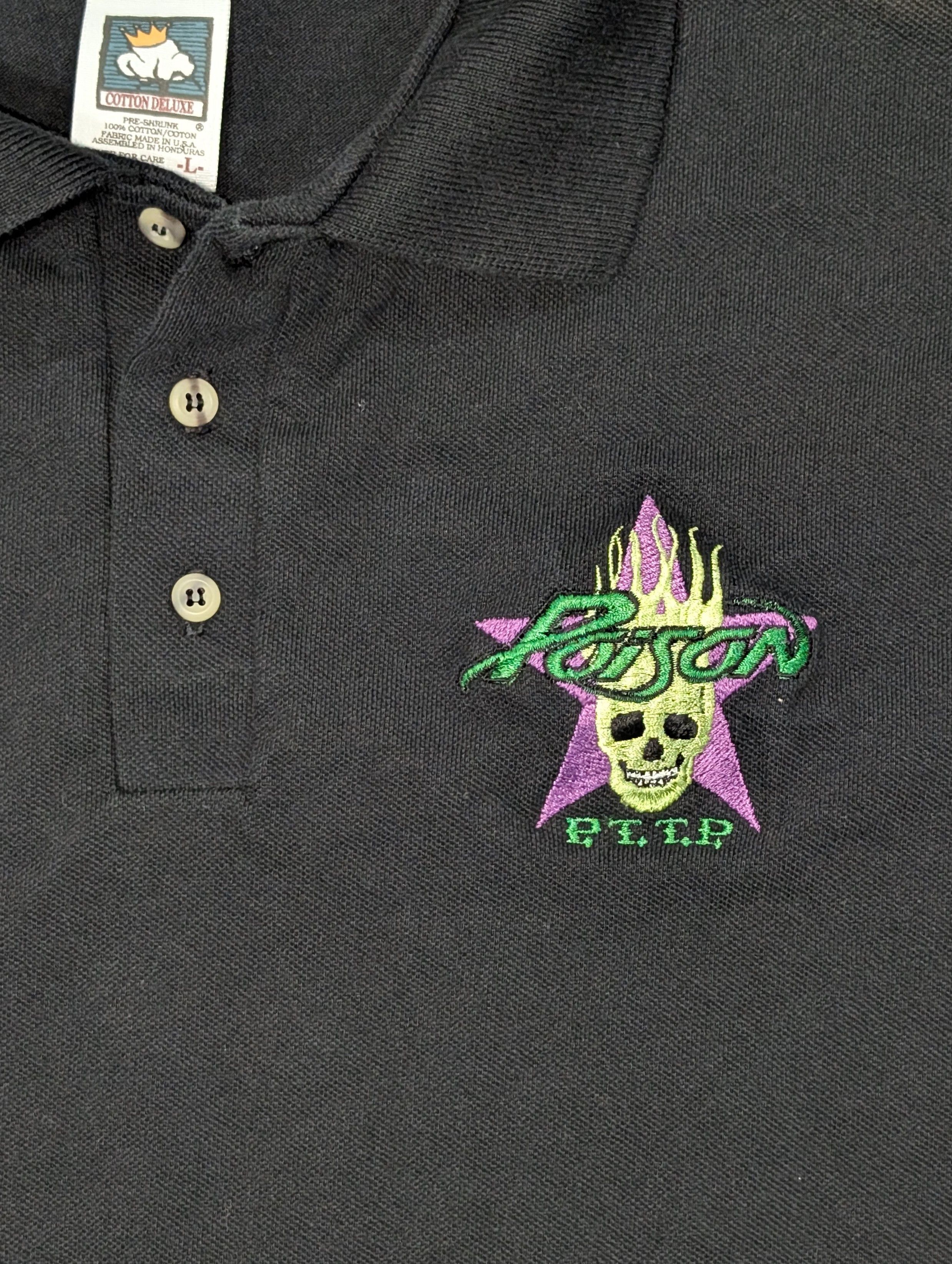 Band Tees × Vintage Vintage Poison P.T.T.P. polo shirt - SIZE L Size US L / EU 52-54 / 3 - 2 Thumbnail