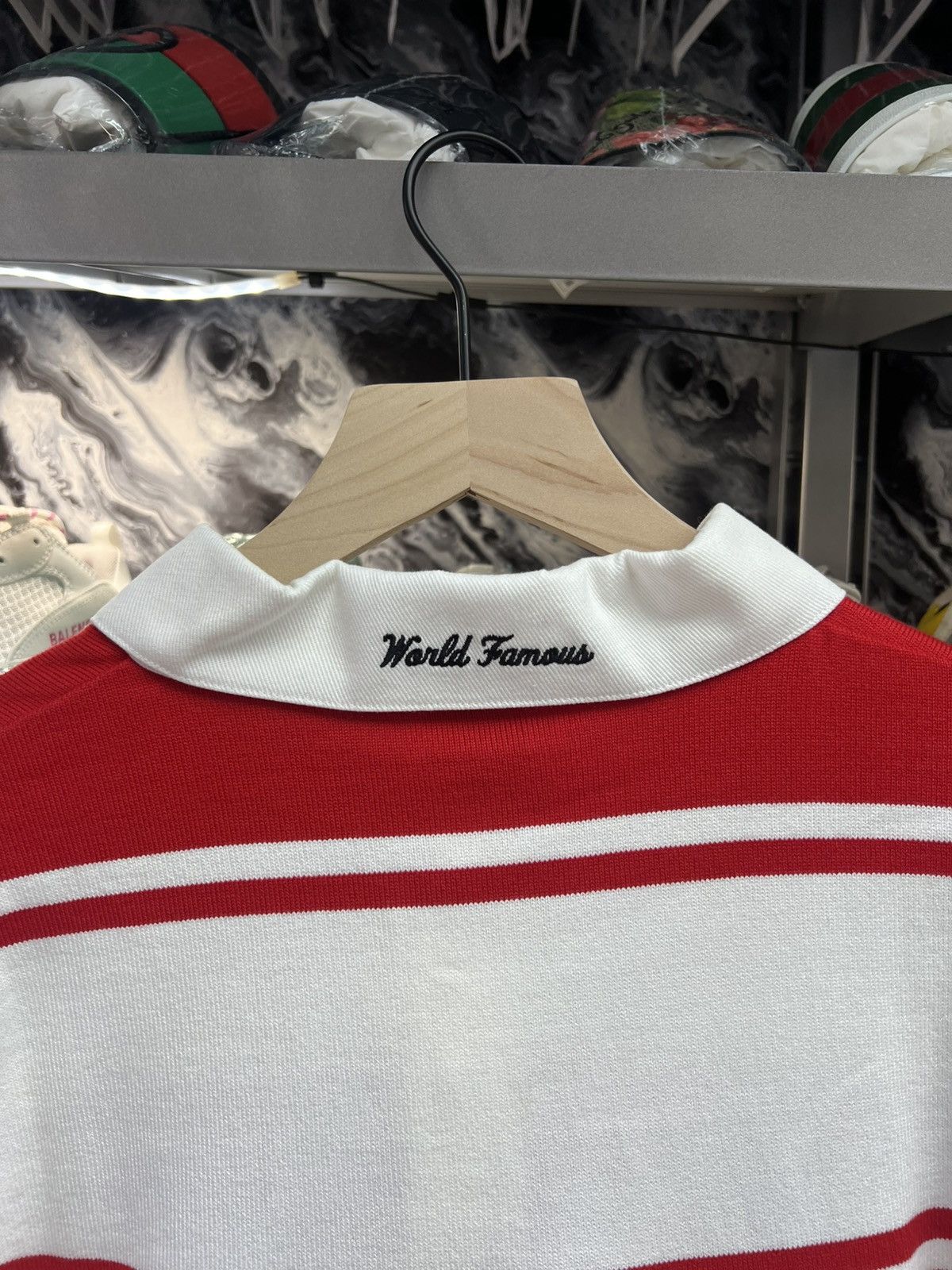 Nike Supreme x Nike Stripe Rugby Red Shirt Size US XL / EU 56 / 4 - 10 Thumbnail