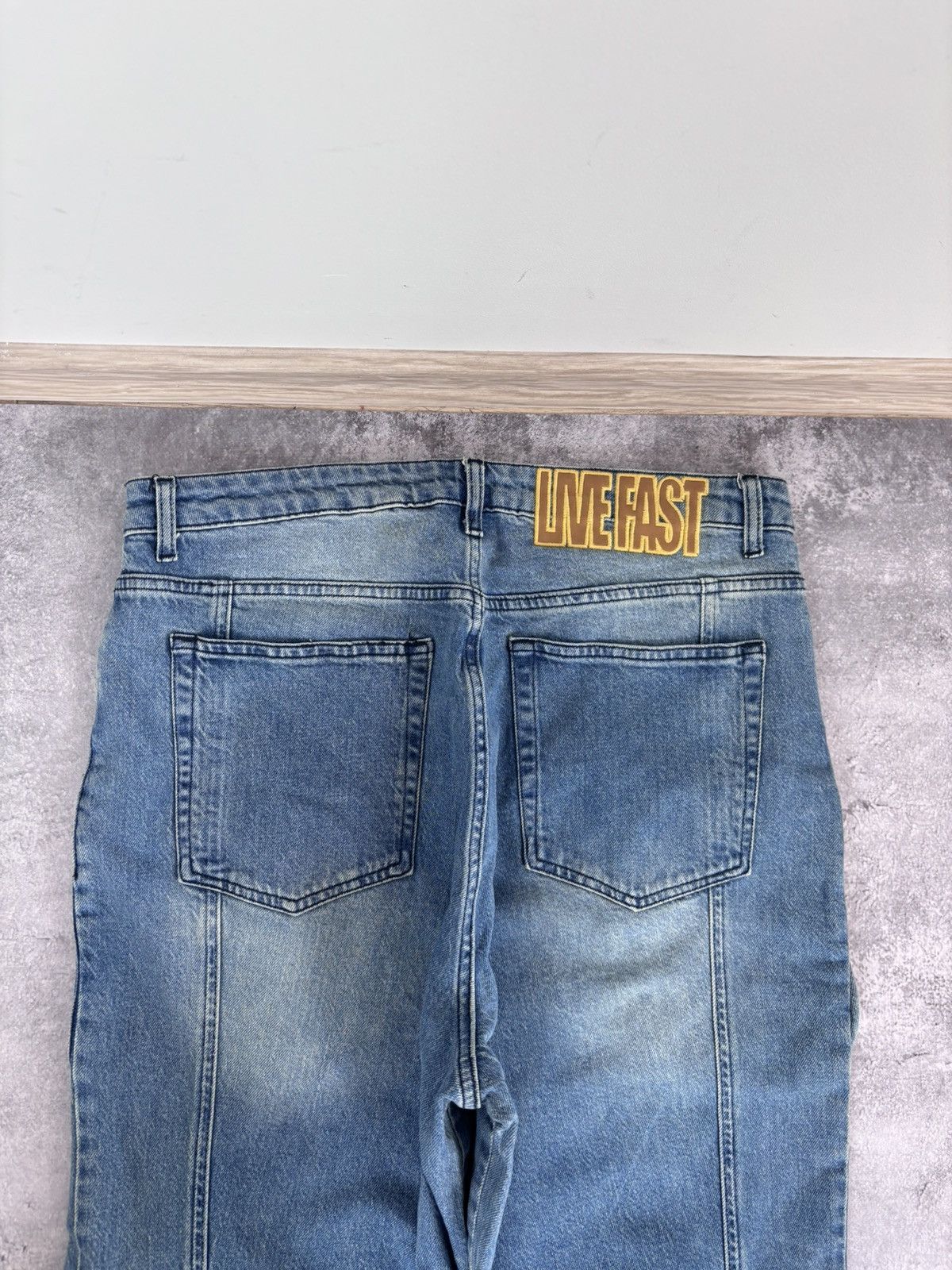 LFDY LFDY Live Fast Die Young Blue Multipocket Baggy Cargo Jeans Size US 34 / EU 50 - 17 Thumbnail