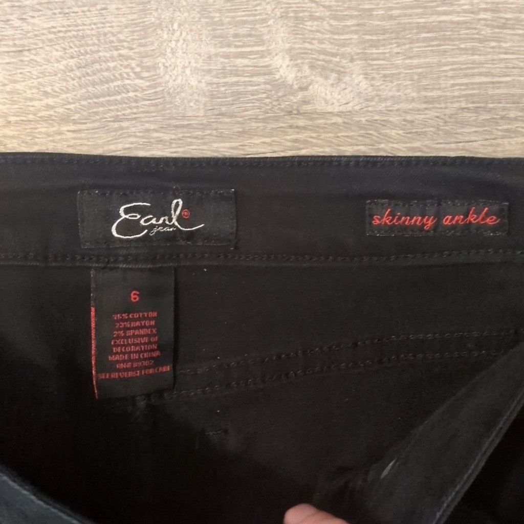 Other Earl black distressed skinny ankle jeans size 6 Size 28" / US 6 / IT 42 - 4 Thumbnail
