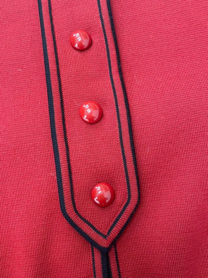 Gucci Gucci Red-buttoned woollen knitted jacket Size M / US 6-8 / IT 42-44 - 2 Thumbnail