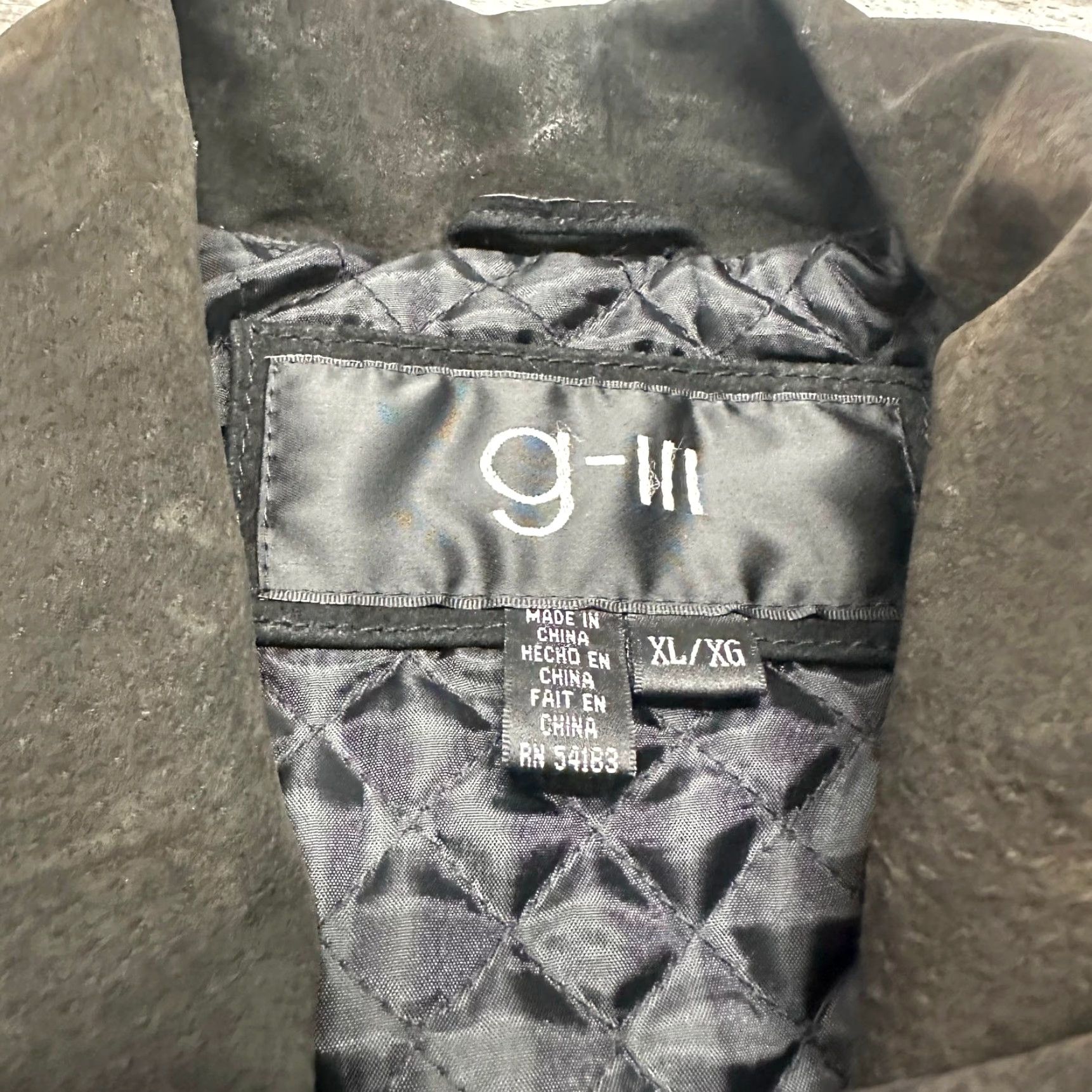 G-III VINTAGE G-III Mens XL Leather Suede Quilted Lined Bomber Jacket Black Size US XL / EU 56 / 4 - 3 Thumbnail