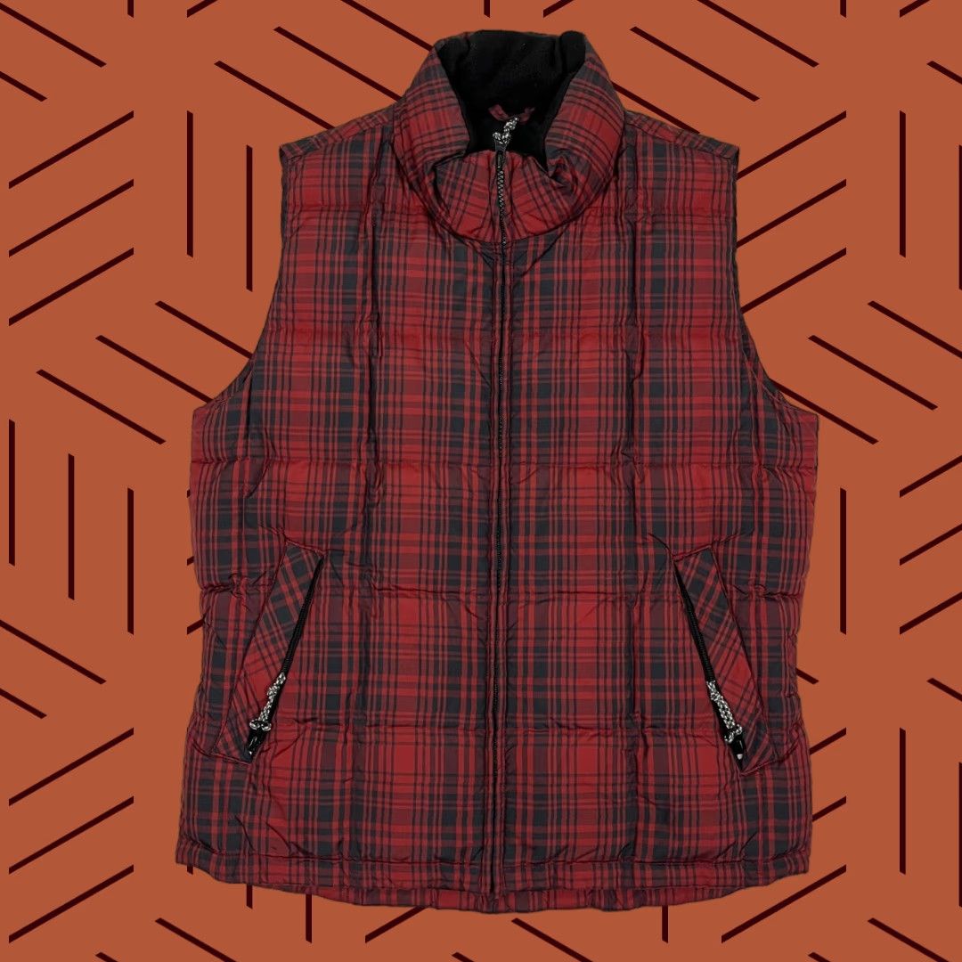 Eddie Bauer Eddie Bauer Goose Down Puffer Vest Adult Small Red Black Weather Edge Hike Zip Size S / US 4 / IT 40 - 1 Thumbnail