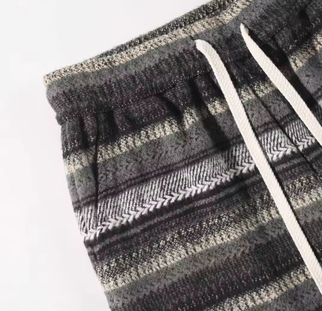 Japanese Brand Striped Drawstring Joggers Y2K Vibe Pants Size US 32 / EU 48 - 3 Thumbnail