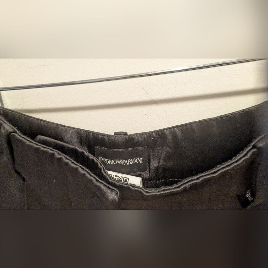Emporio Armani Emporio Armani Black Satin Pants Size 30" / US 8 / IT 44 - 3 Thumbnail