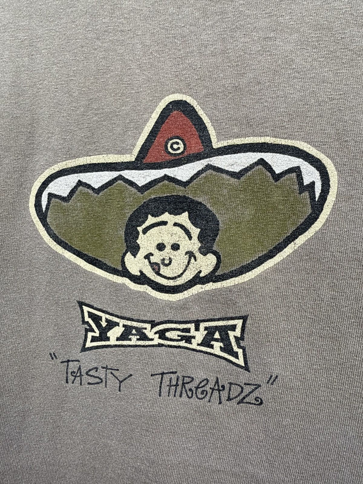 Thrasher Vintage 90’s YAGA "Tasty Threads" Rare Graphics Skate Tee Size US XL / EU 56 / 4 - 3 Thumbnail