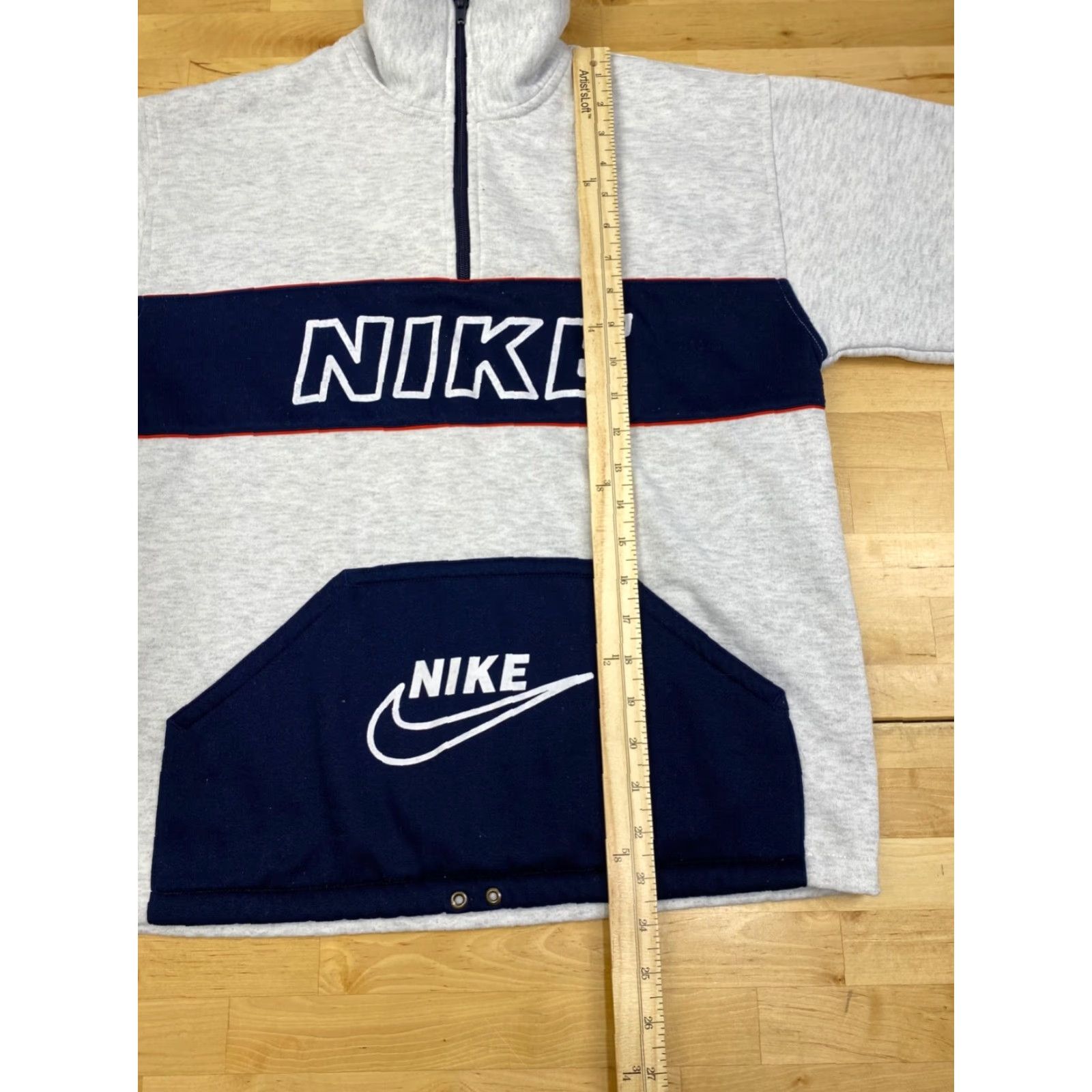 Nike Nike Sweatshirt 1/4 Zip Pullover Womens XS Gray Logo High Neck Pullover Casual Size XS / US 0-2 / IT 36-38 - 4 Thumbnail