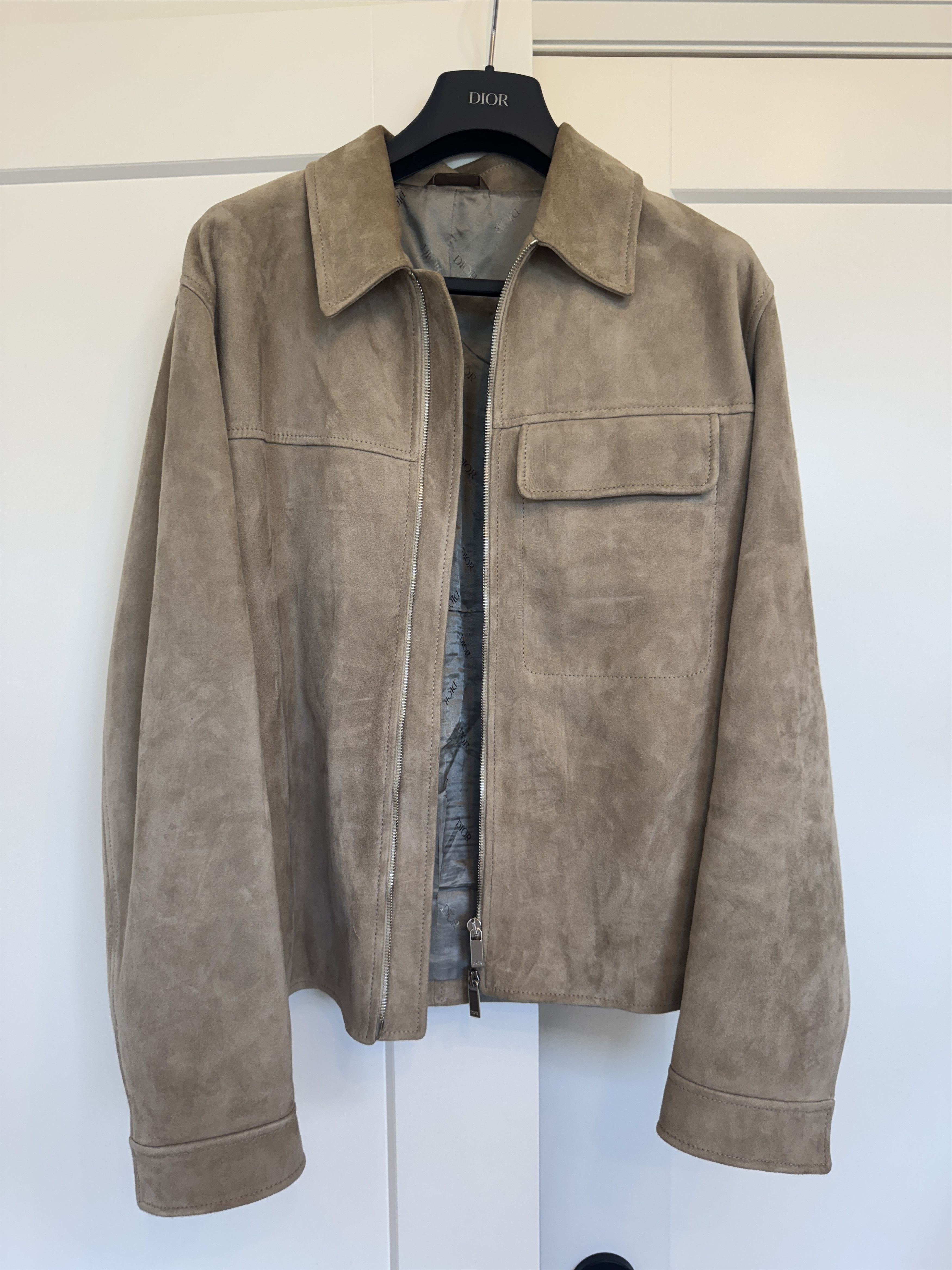 Dior Dior Grey Suede Jacket Size US M / EU 48-50 / 2 - 2 Thumbnail