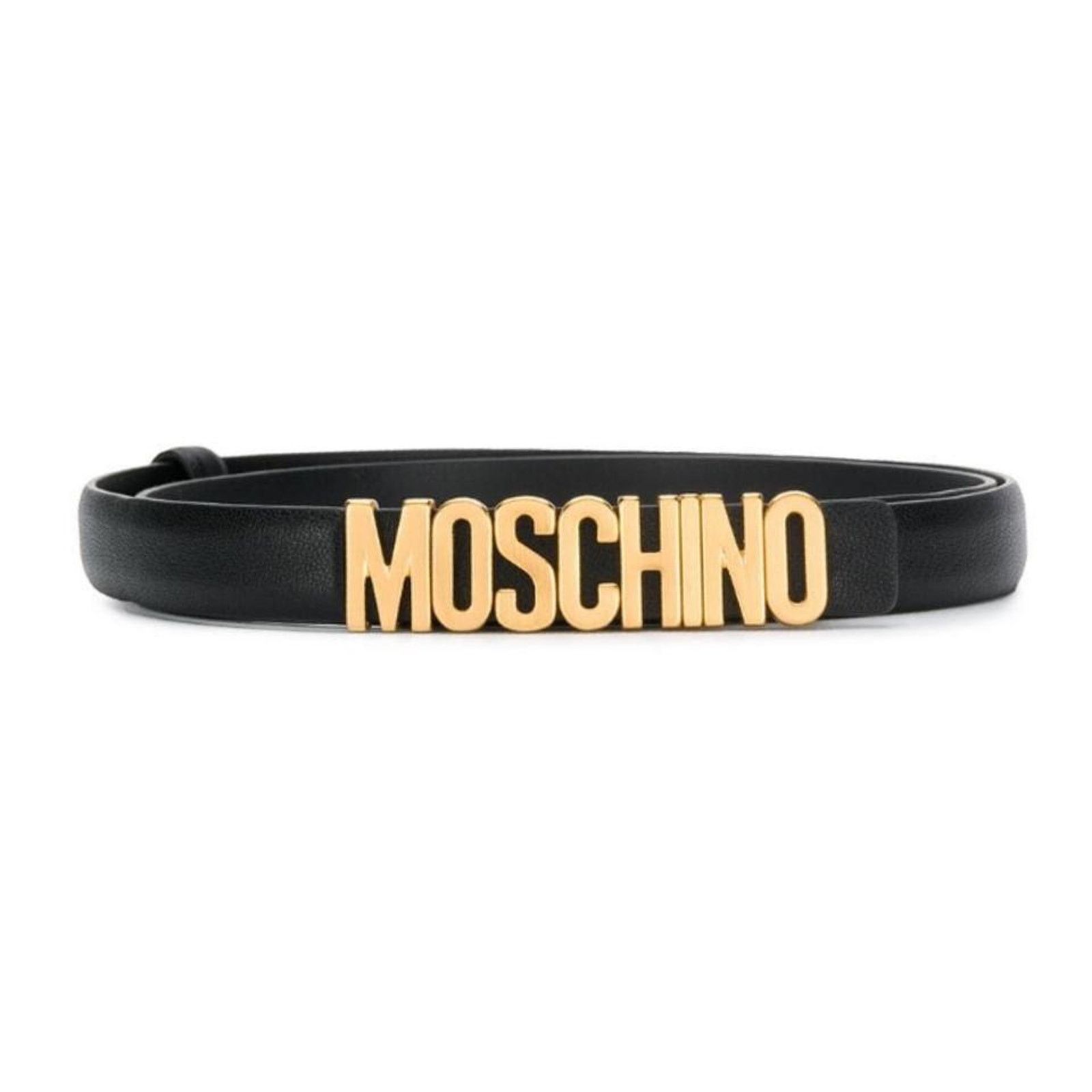 Moschino logo thin leather belt size 95/ 46 Size ONE SIZE - 1 Thumbnail