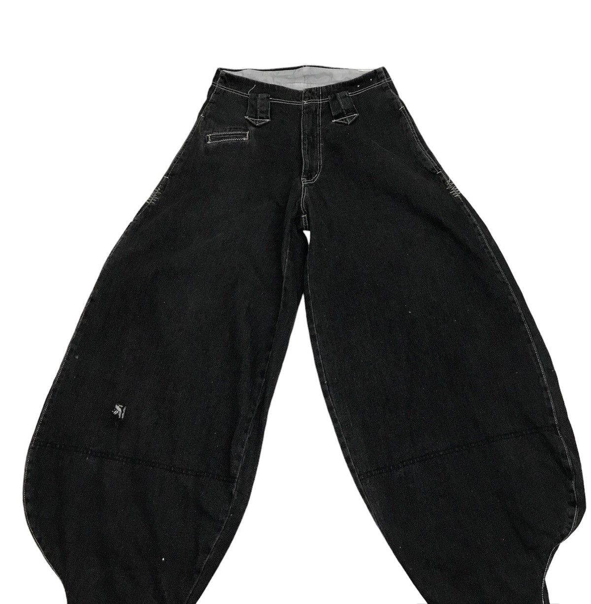 Art Comes First × Japanese Brand Avant Garde Oversized Gin Washi Balloon Denim Pants Size US 28 / EU 44 - 2 Thumbnail