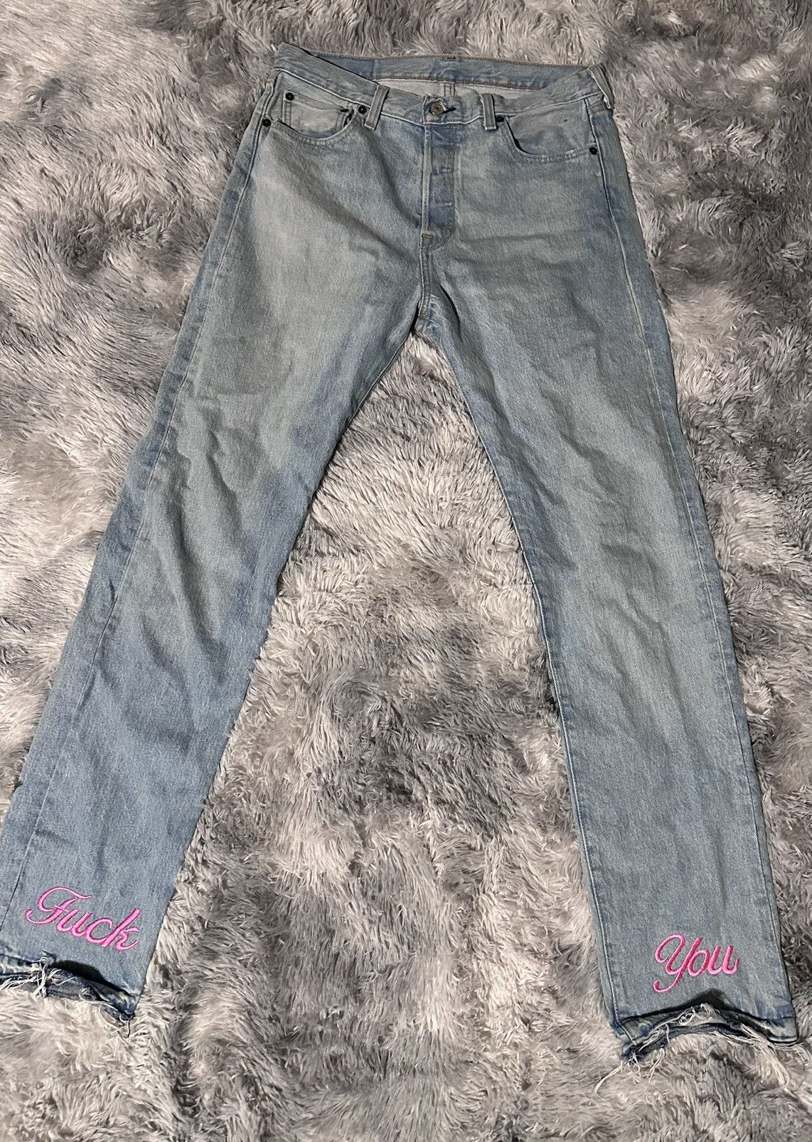 Other WeAllHaveAnxiety 'Fuck you' Denim Size US 30 / EU 46 - 4 Thumbnail