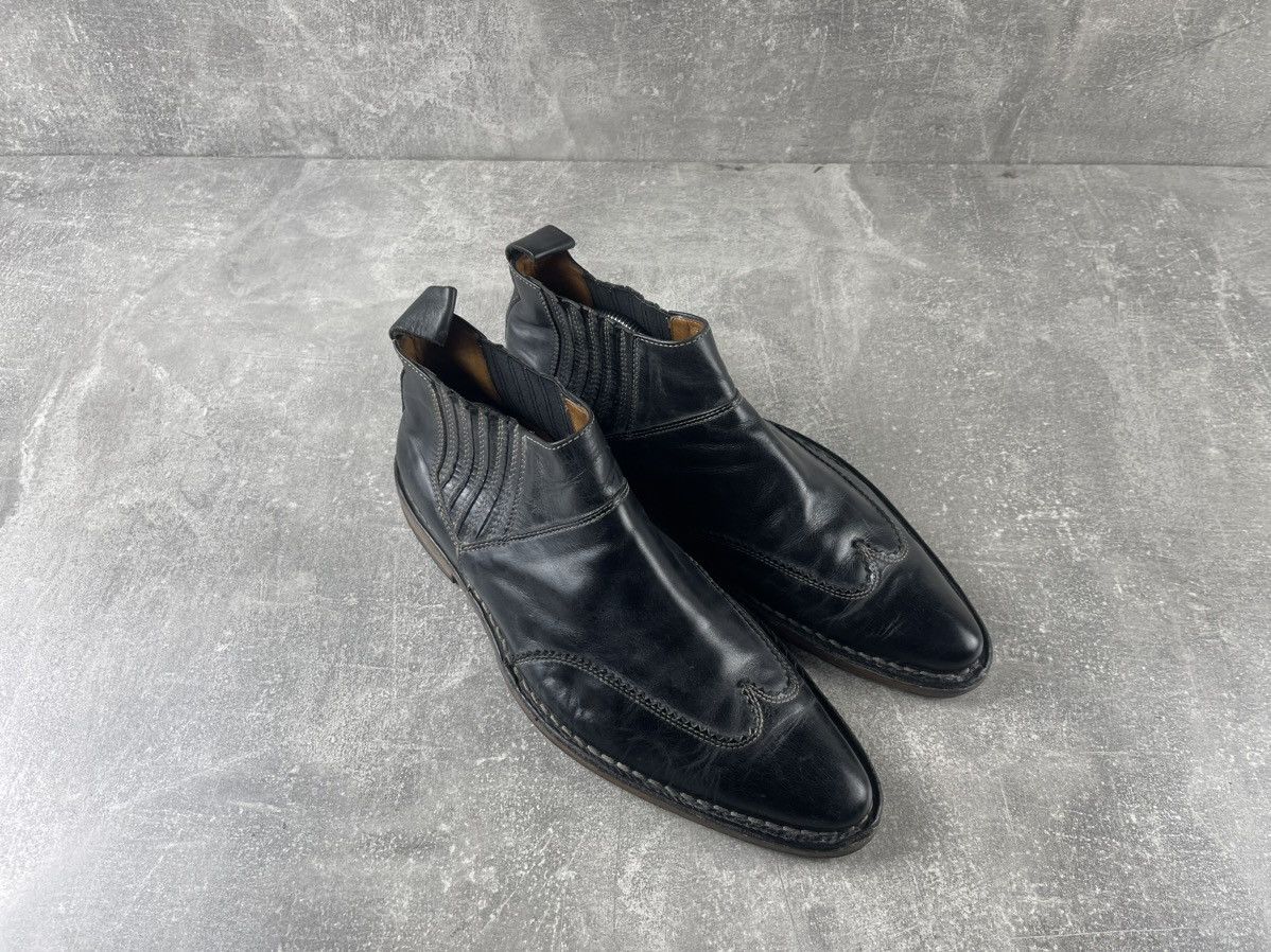 MoMA MOMA Vintage Artisan Black Leather Chelsea Ankle Boots Size US 8 / EU 41 - 3 Thumbnail