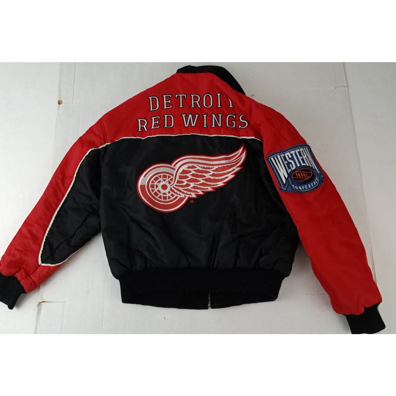 Hamilton VINTAGE Detroit Red Wings Leather Suede&Nylon Reversible Button Jacket Medium Size US M / EU 48-50 / 2 - 3 Thumbnail