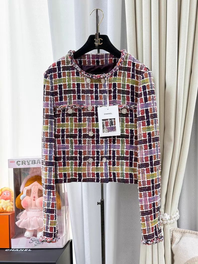 Chanel Chanel 23A high-end handicraft workshop colorful plaid bea Size XS / US 0-2 / IT 36-38 - 1 Thumbnail