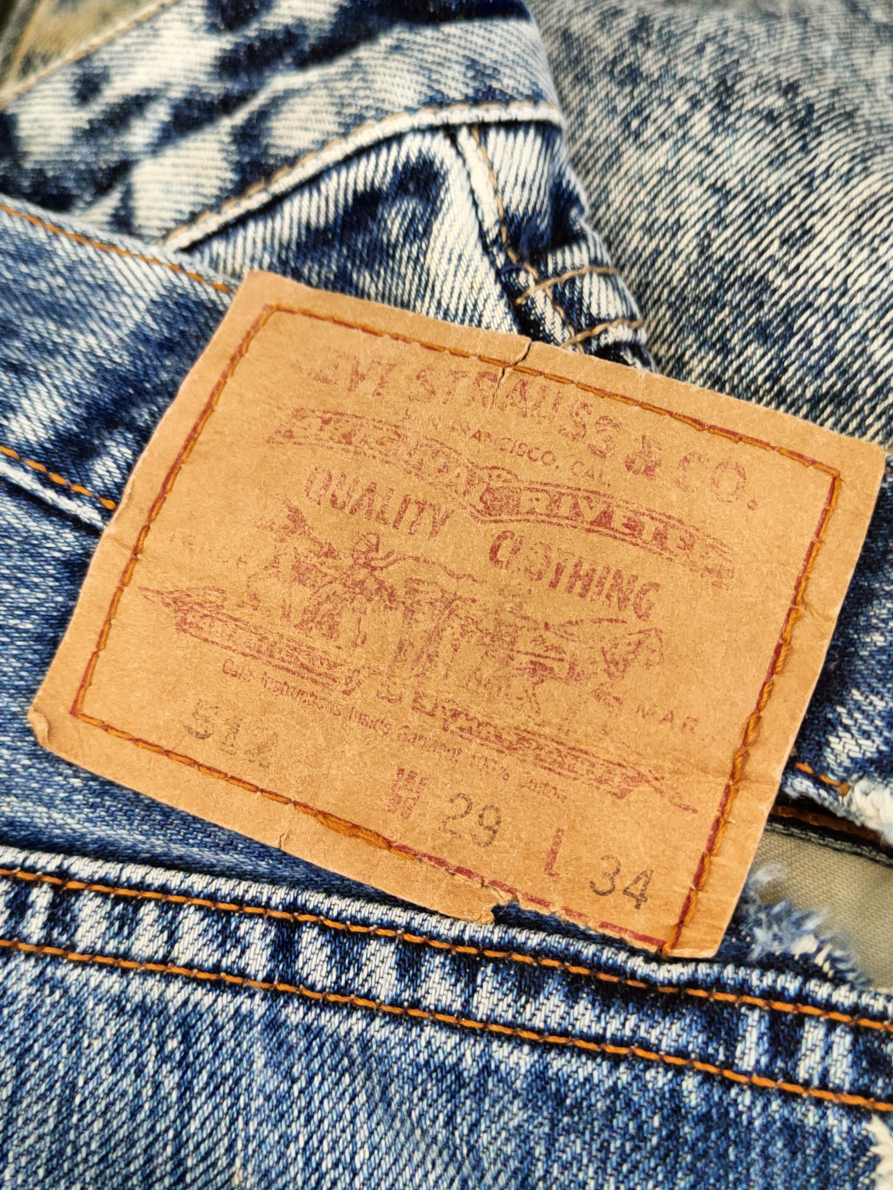 Levi's 512 Levi's vintage Blue Distressed Ripped Jeans denim #W233 Size US 29 - 16 Thumbnail