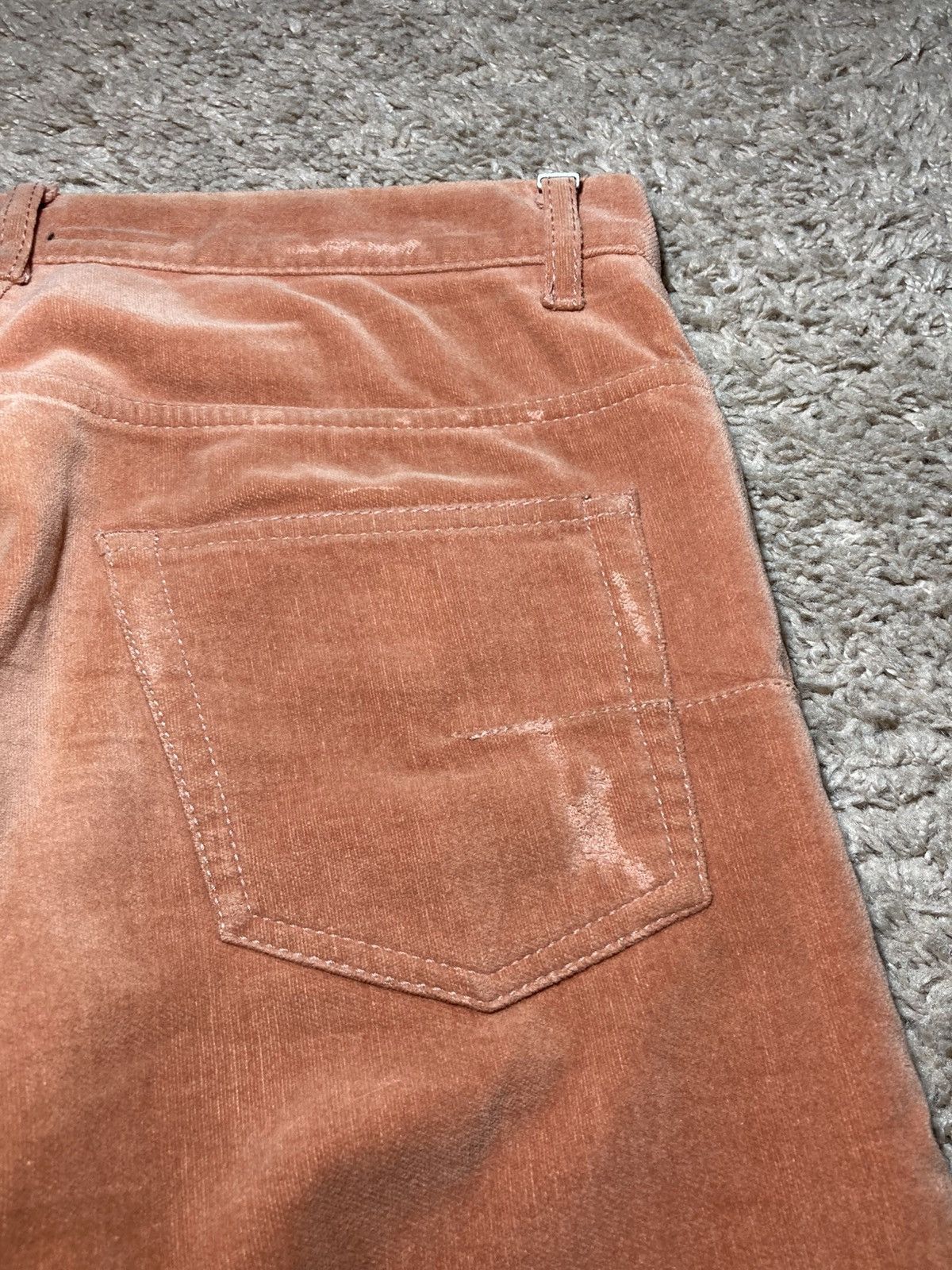 Dior AW05 Dior Velvet Peach Semi Flare Jeans Skinny 2005 Hedi Size US 27 - 16 Thumbnail