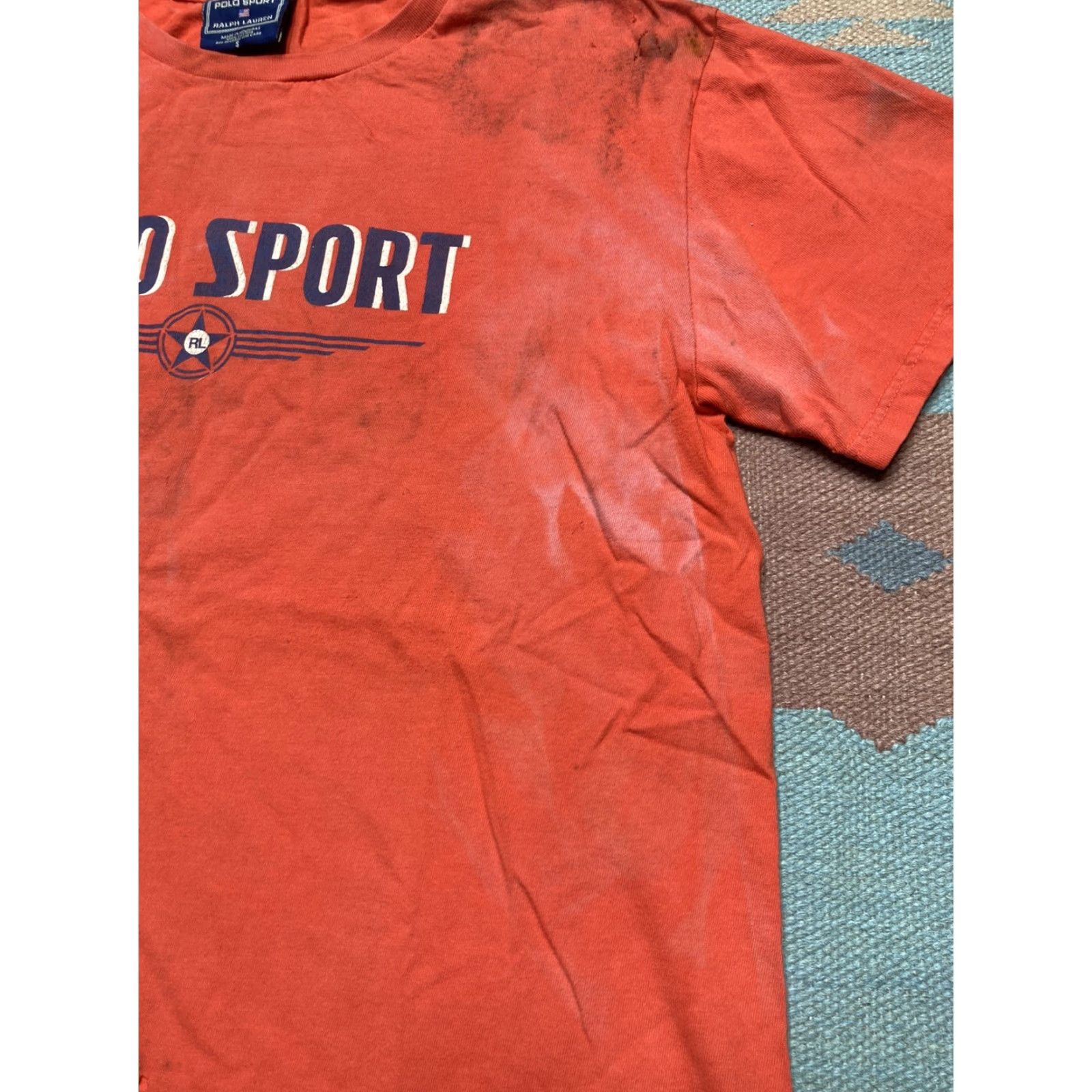 Ralph Lauren VINTAGE Ralph Lauren polo sport graphic t shirt y2k distressed spell out small Men Shirt S Orange Sports Mens Size US S / EU 44-46 / 1 - 4 Thumbnail
