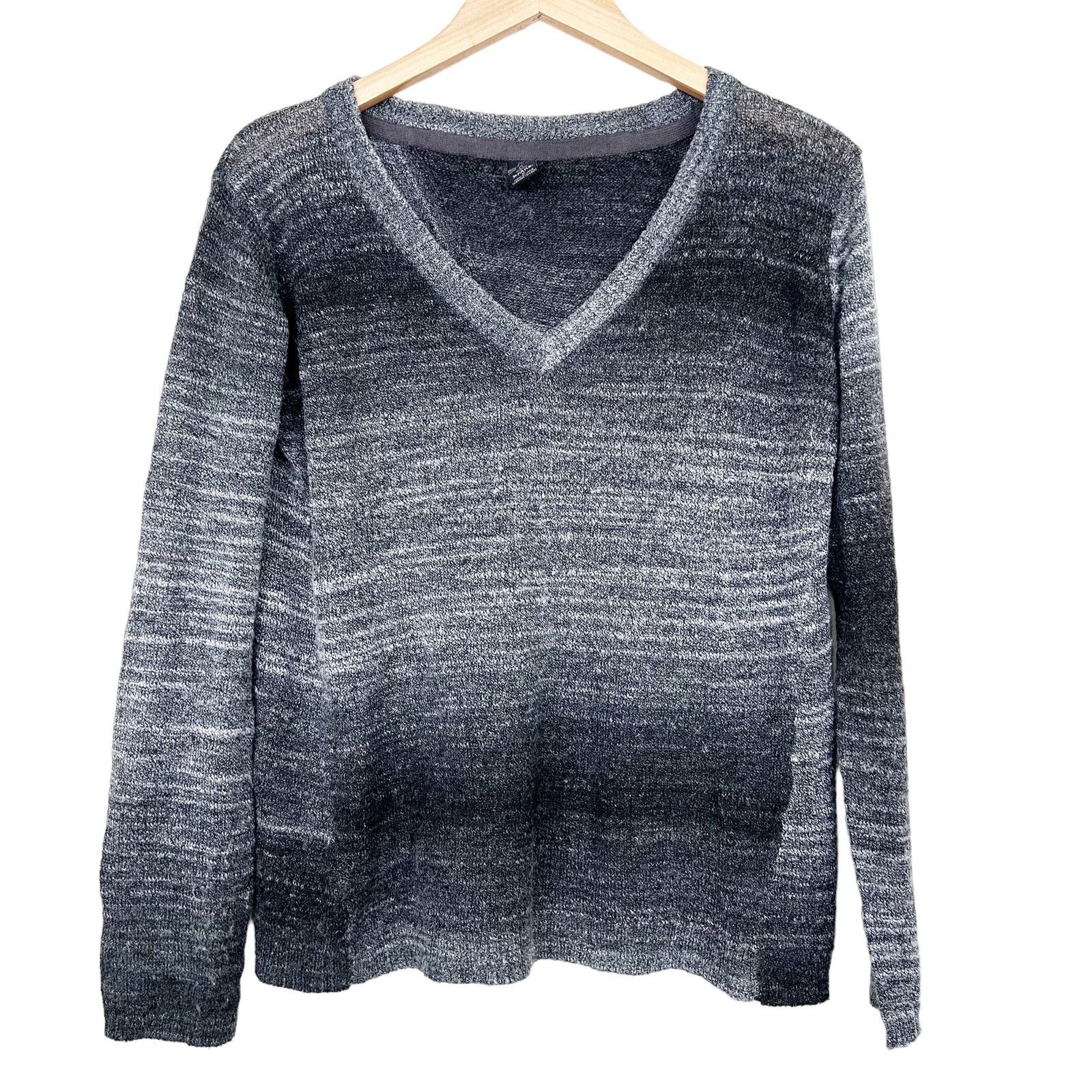 Prana Prana Julien Gray Ombre Wool Blend Split Back Sweater Sz M Size M / US 6-8 / IT 42-44 - 1 Thumbnail