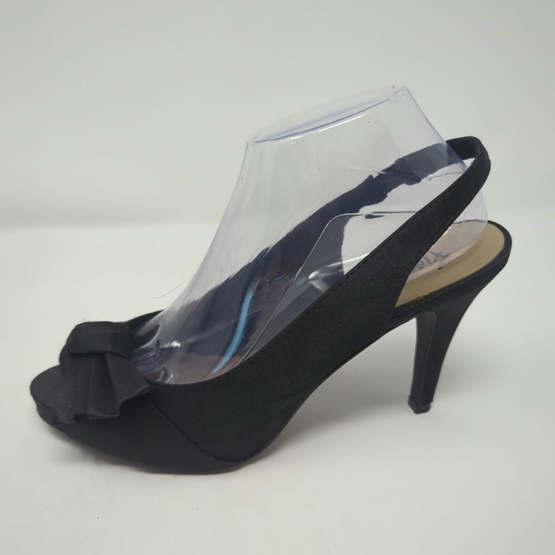 Other Fioni Jeana Black Bow Open Toe Stiletto Pump SlingbackSize 9 Size US 9 / IT 39 - 2 Thumbnail
