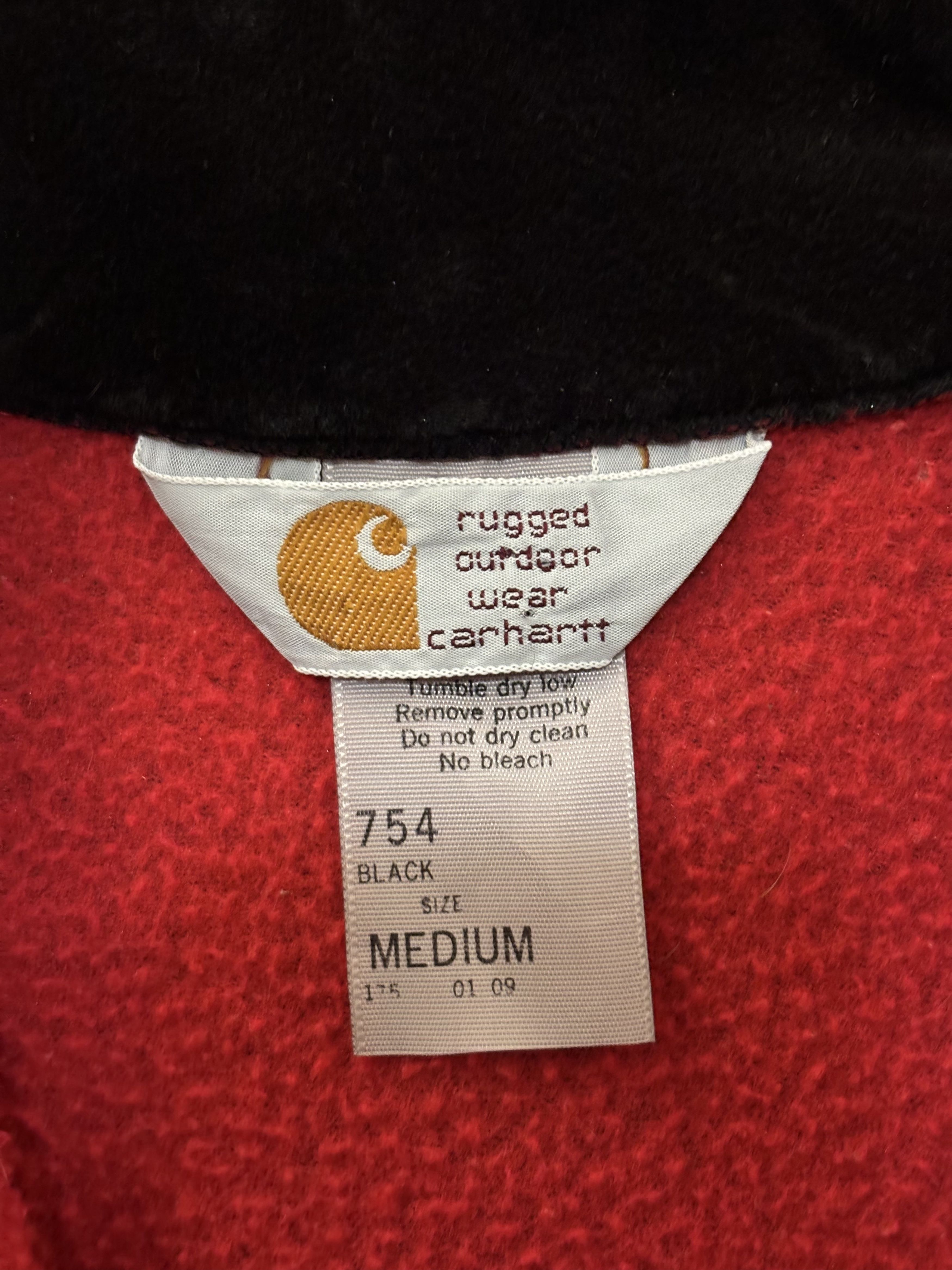 Carhartt Vintage 80s Carhartt Velour Jacket BLK M Size US M / EU 48-50 / 2 - 5 Thumbnail