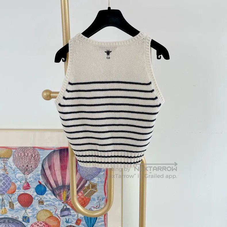 Dior Dior Knitted striped sleeveless Size XS / US 0-2 / IT 36-38 - 2 Thumbnail