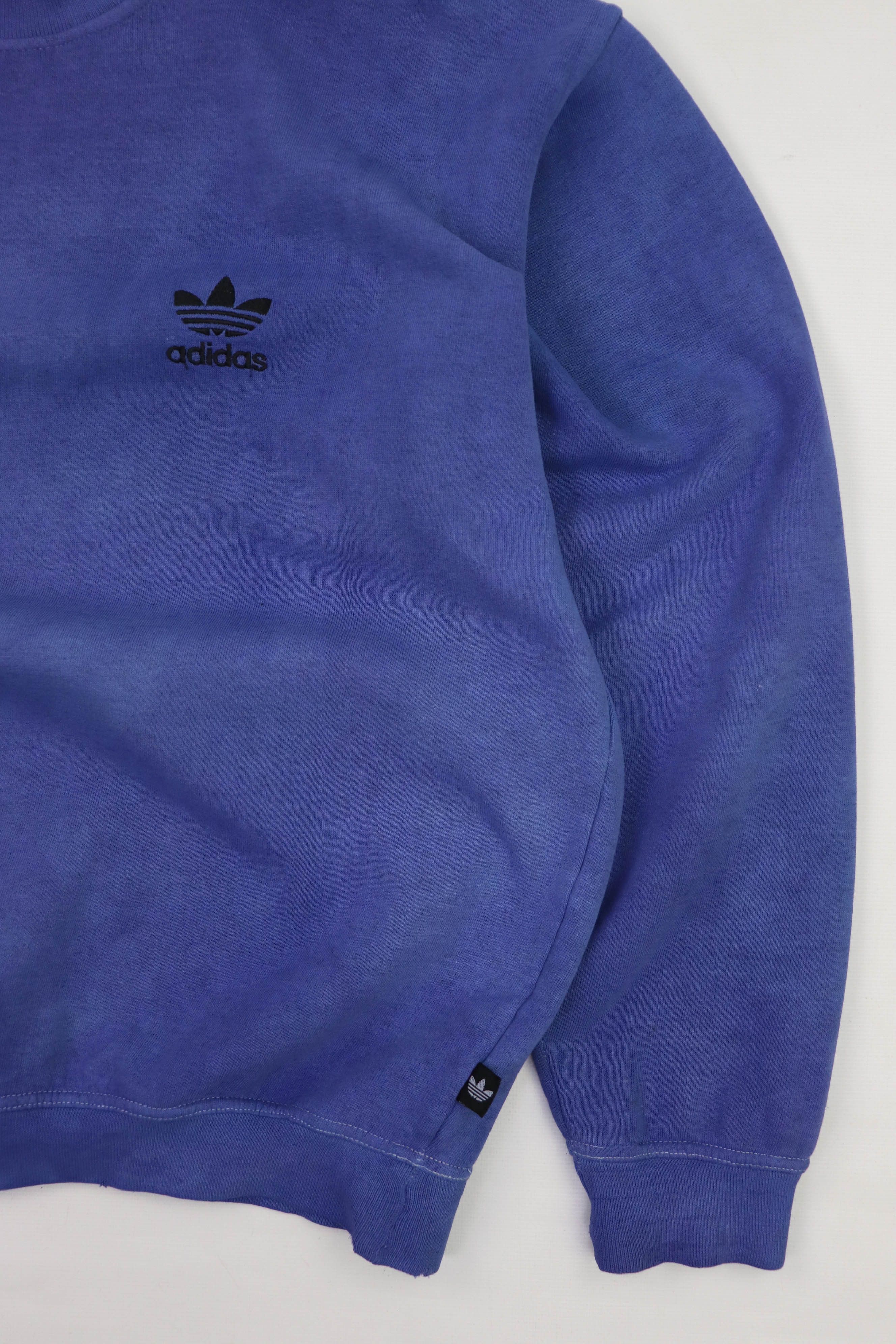 Adidas 90s Vintage Adidas Overdyed Distressed Sun Faded Sweatshirt Size US L / EU 52-54 / 3 - 5 Thumbnail