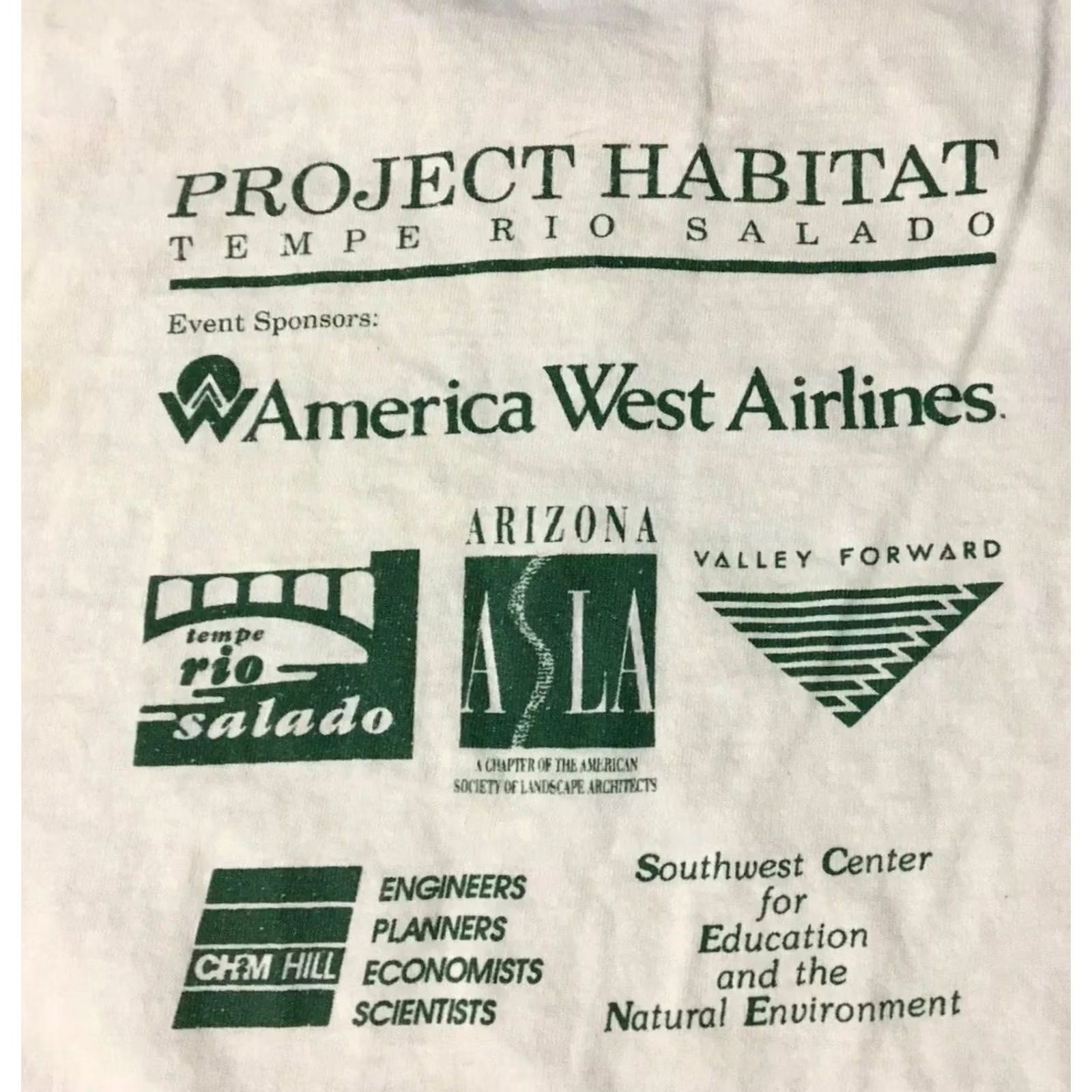 Fruit Of The Loom VINTAGE Tempe Rio Salado Habitat Shirt Mens XL White Fruit of the Loom Graphic Tee 90s Nature Arizona Boho Distressed Single Stitch Size US XL / EU 56 / 4 - 4 Thumbnail