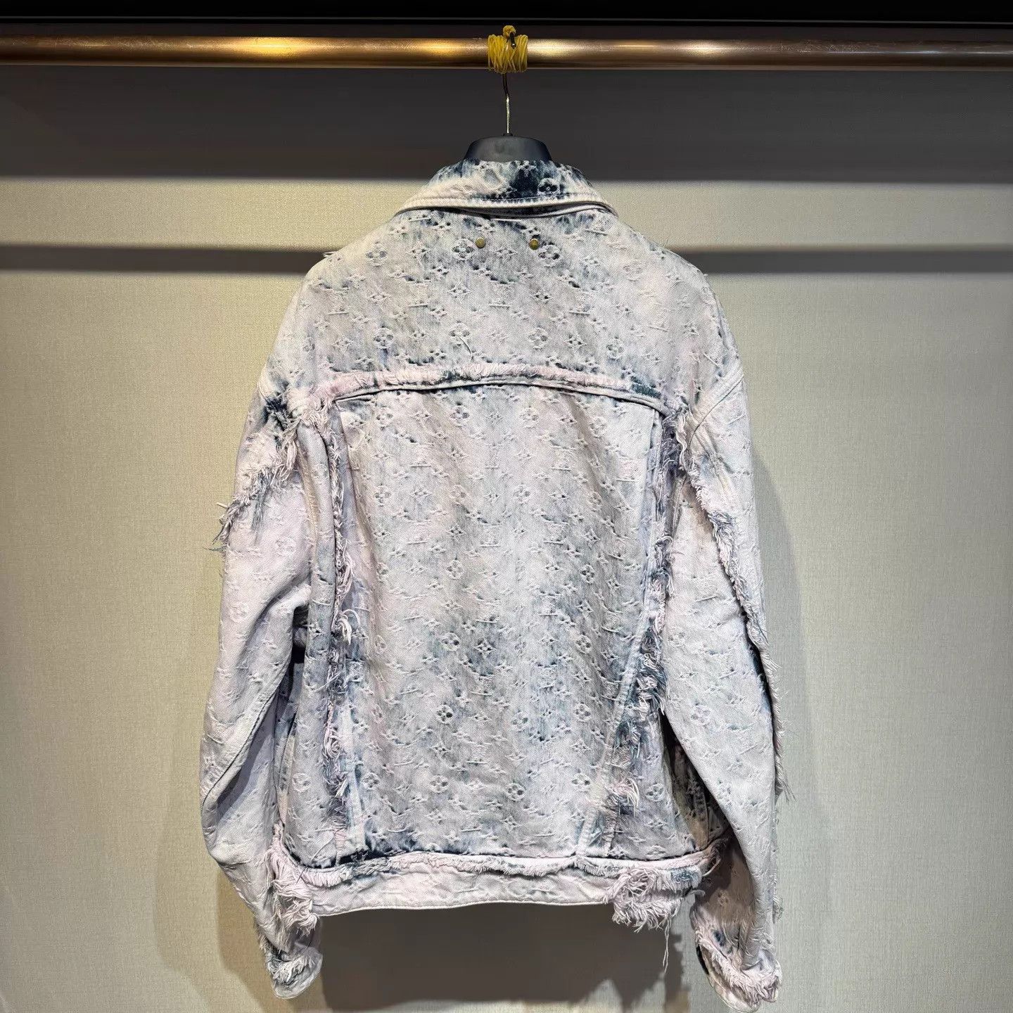 Louis Vuitton LV Purple Tassel Distressed Denim Jacket 50 New Size US M / EU 48-50 / 2 - 2 Thumbnail