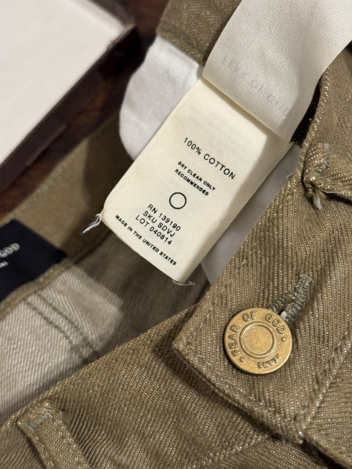 Fear of God Fear of God Fifth Collection Selvedge Jeans Olive SZ 29🔥 Size US 29 - 15 Thumbnail