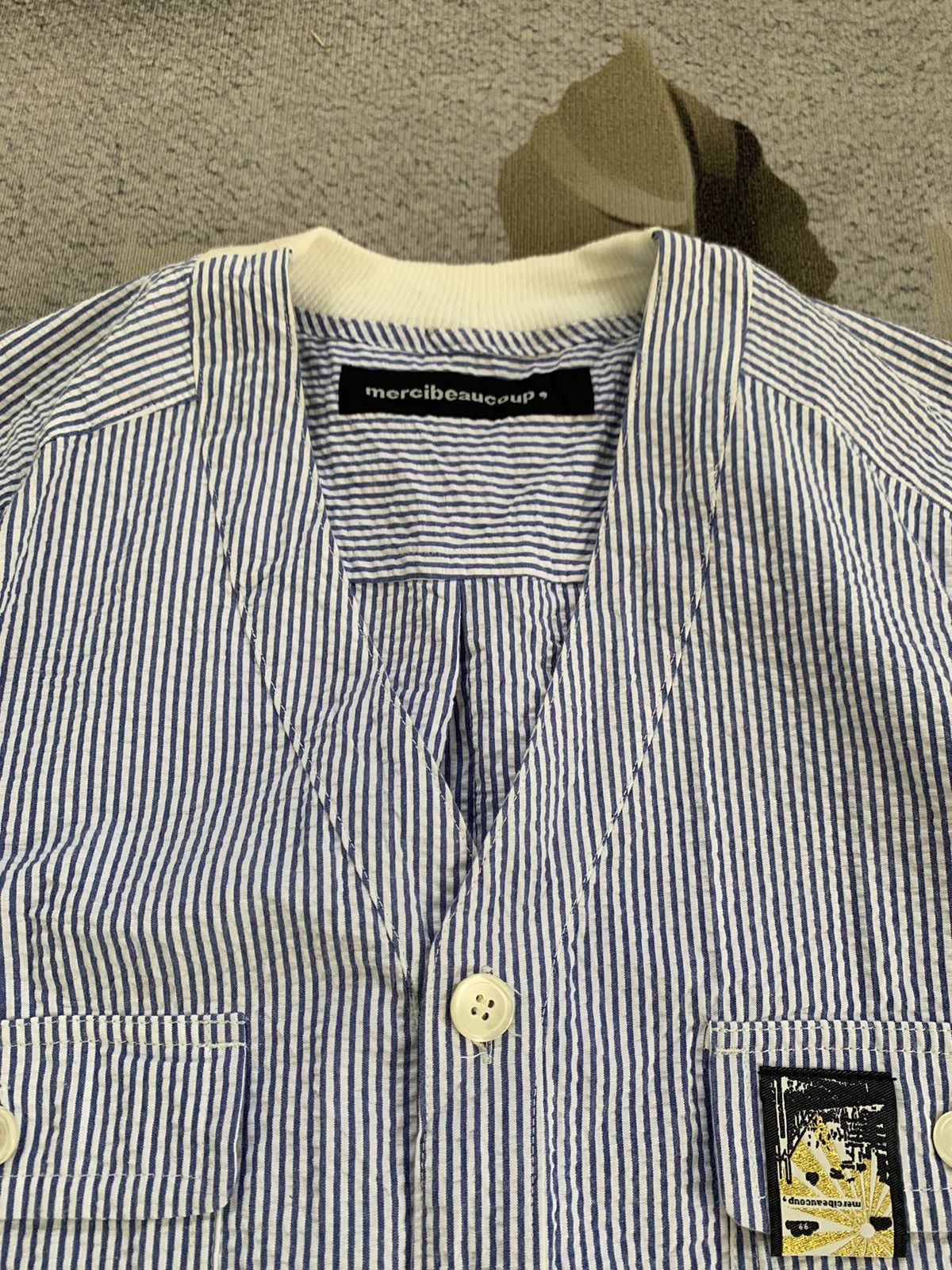 Mercibeaucoup Thin Buttons Stripes Jacket