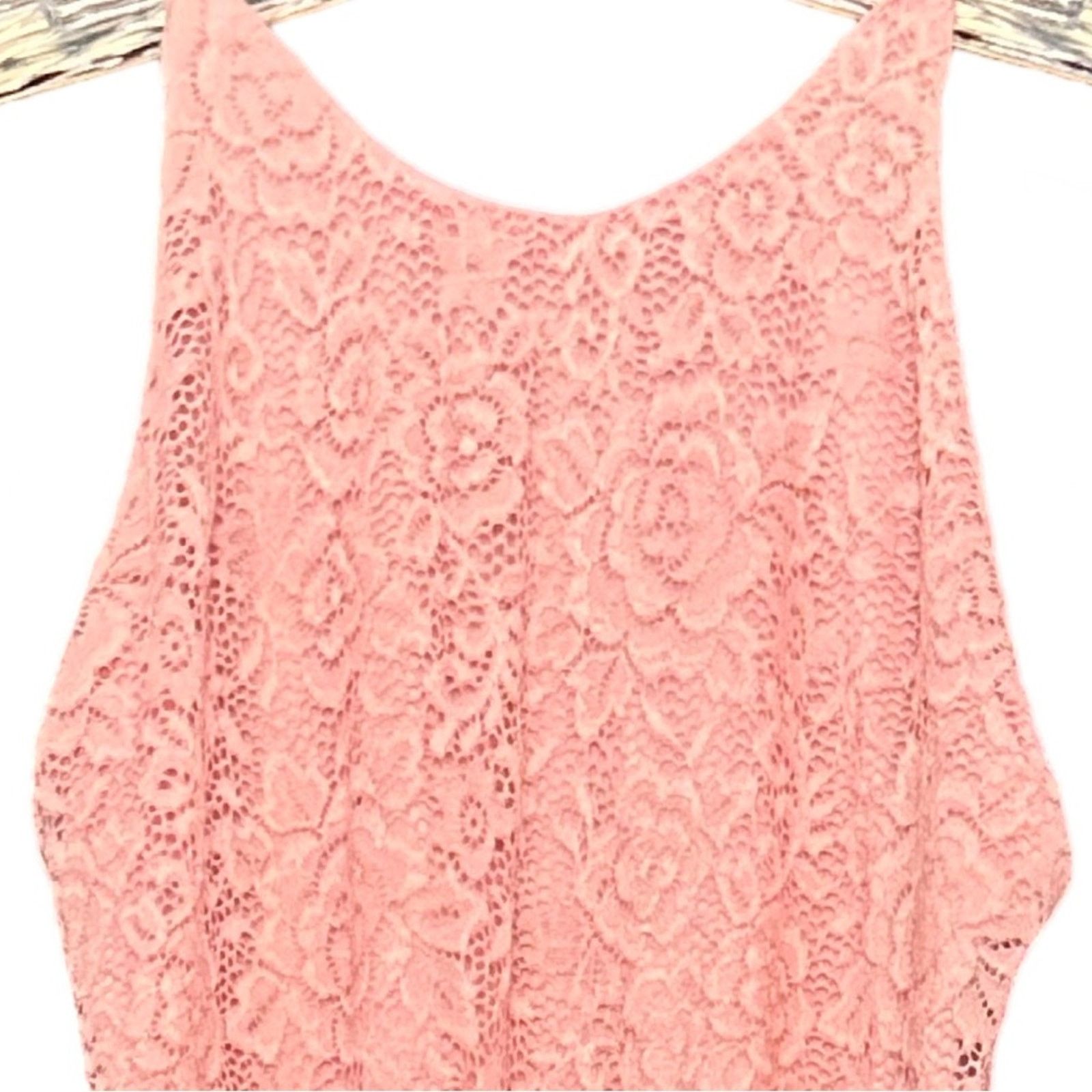 Other NWT Love X Design Classic Pink Vesta Stretch Lace Maxi Dress Size M / US 6-8 / IT 42-44 - 5 Thumbnail