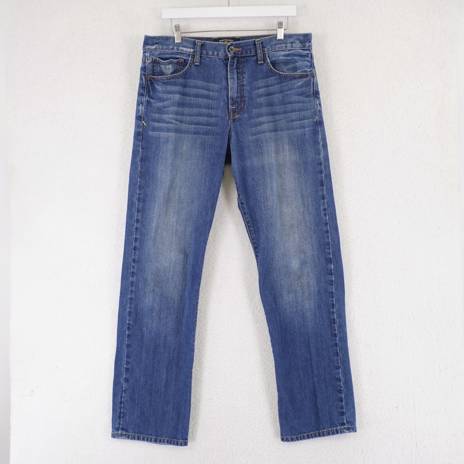 Lucky Brand Lucky Brand 329 Classic Straight Blue Denim Jeans 35/32 Ston Size US 35 - 1 Thumbnail