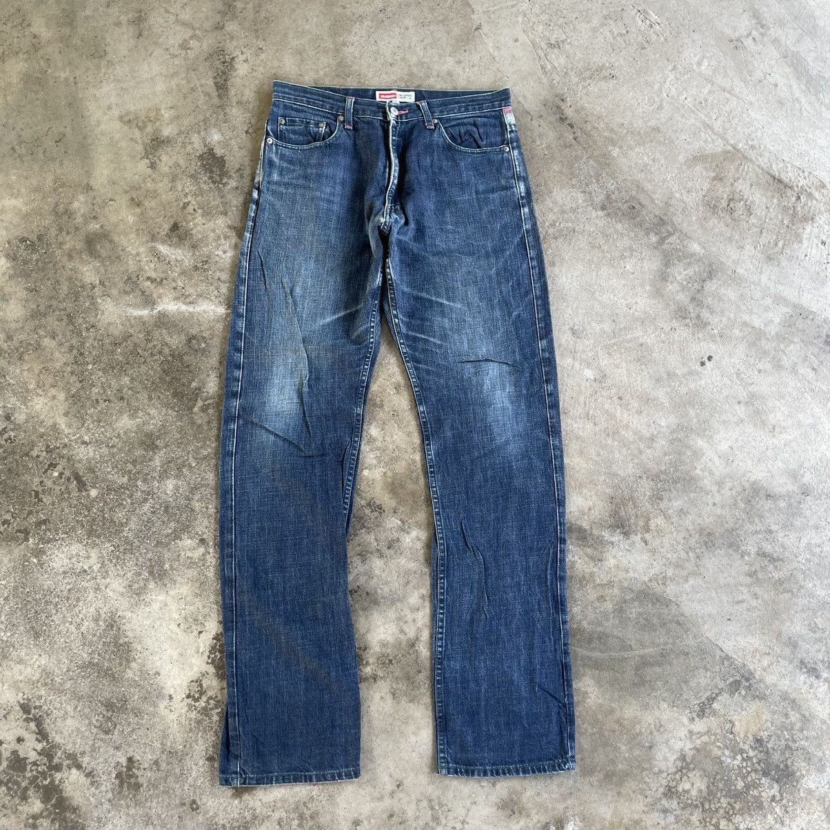 Vintage × Xlarge 🔥XLarge Stoned Washed Sick Skate Design Inside Denim Jeans Size US 33 - 1 Thumbnail