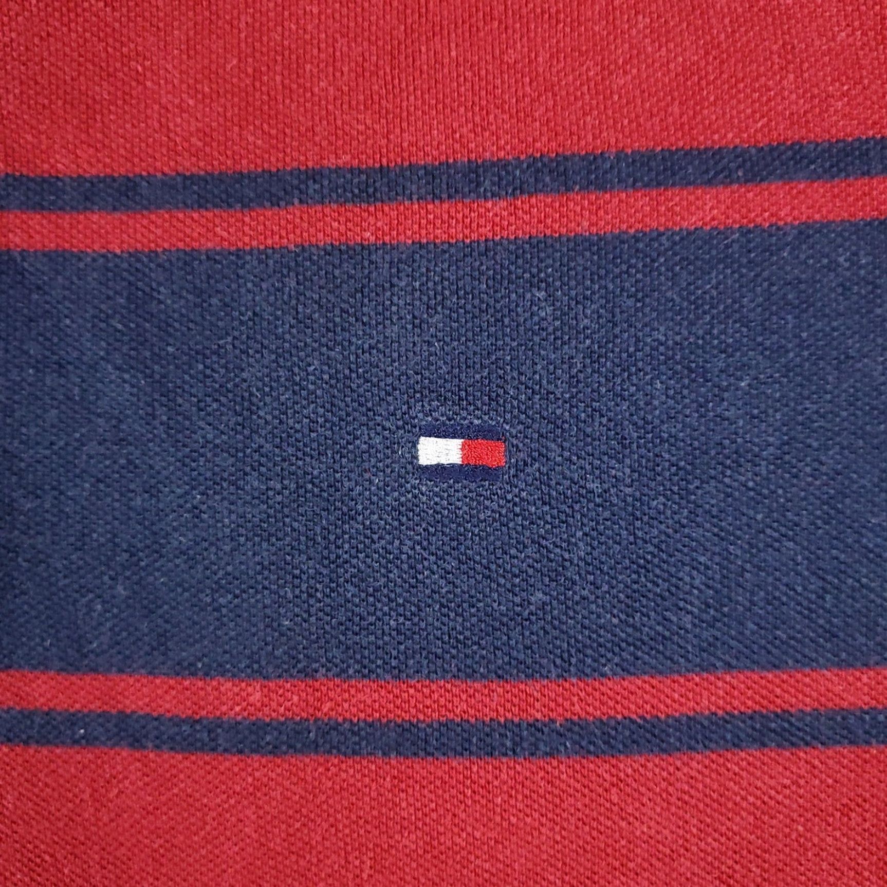 Tommy Hilfiger Tommy Hilfiger Polo Shirt Mens Medium Blue Striped Casual Short Sleeve Adult Size US M / EU 48-50 / 2 - 2 Thumbnail