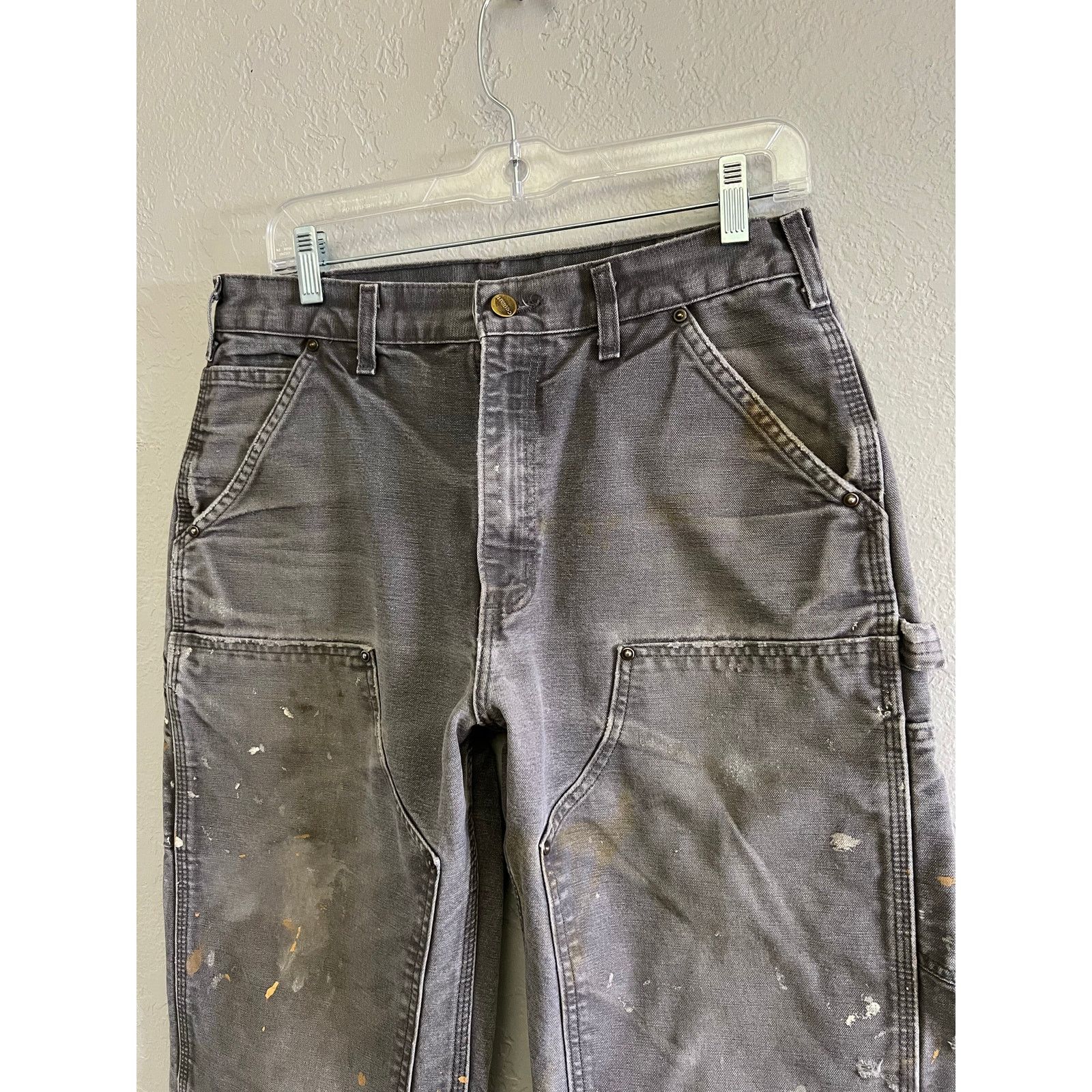 Carhartt Carhartt B139 GVL Gray Dungaree Double Knee Pants 32x32 Size US 32 / EU 48 - 15 Thumbnail