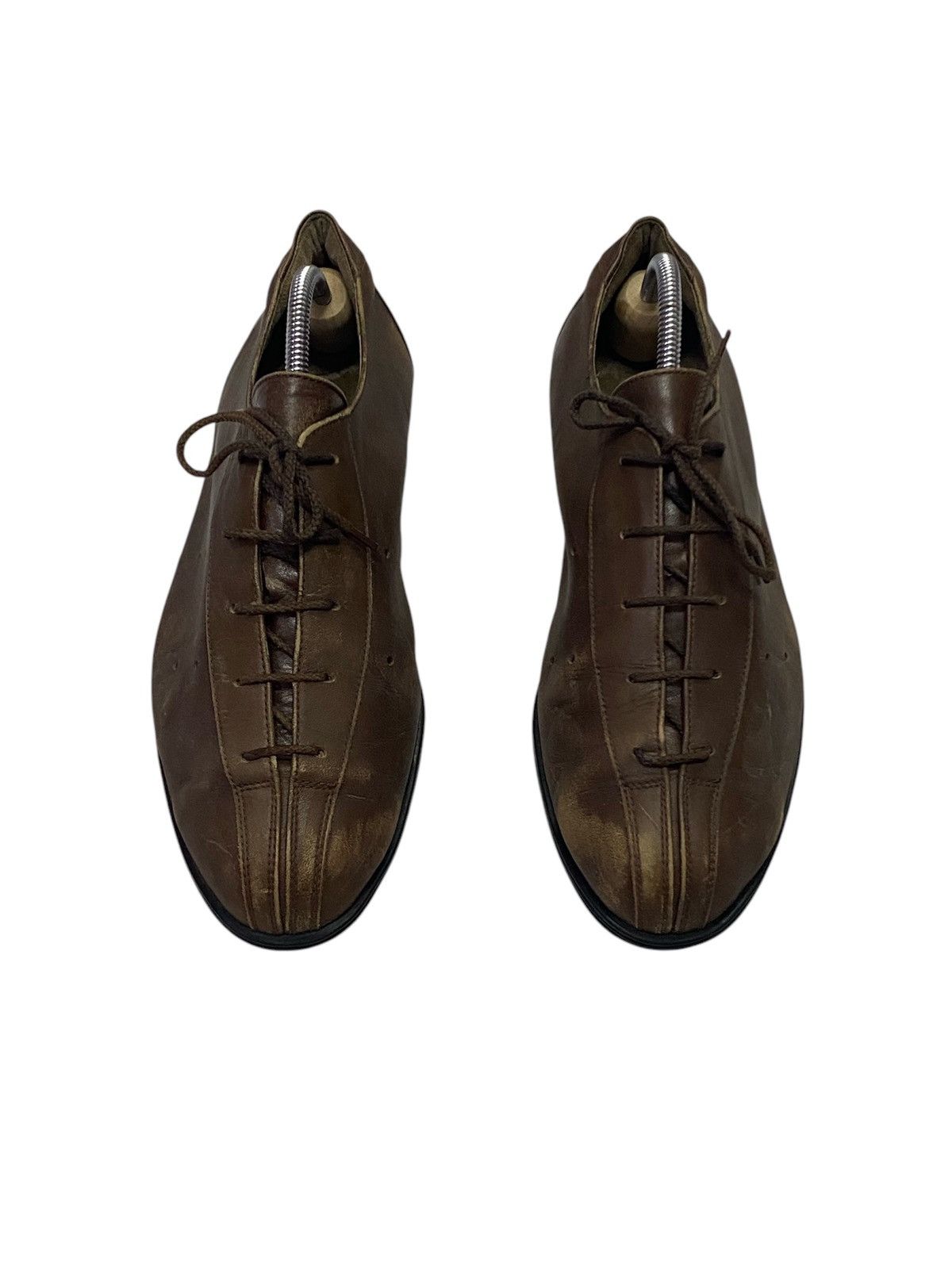 Issey Miyake Vintage 80s Issey Miyake Plegada Leather Shoes Size US 7 / EU 40 - 3 Thumbnail