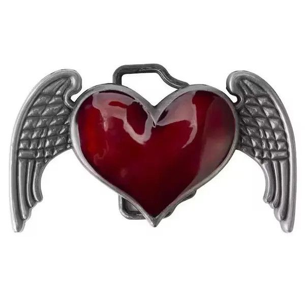 VIBE Red Angel Heart belt buckle ( no belt ) Size ONE SIZE - 6 Thumbnail