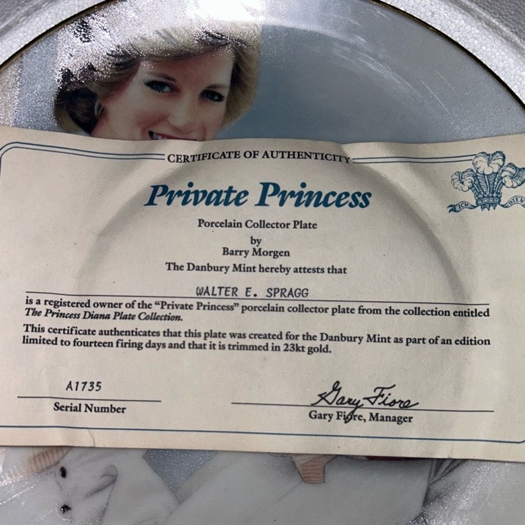 Danner Princess Diana Limited Edition Collectors Plate 1988 Size ONE SIZE - 4 Thumbnail