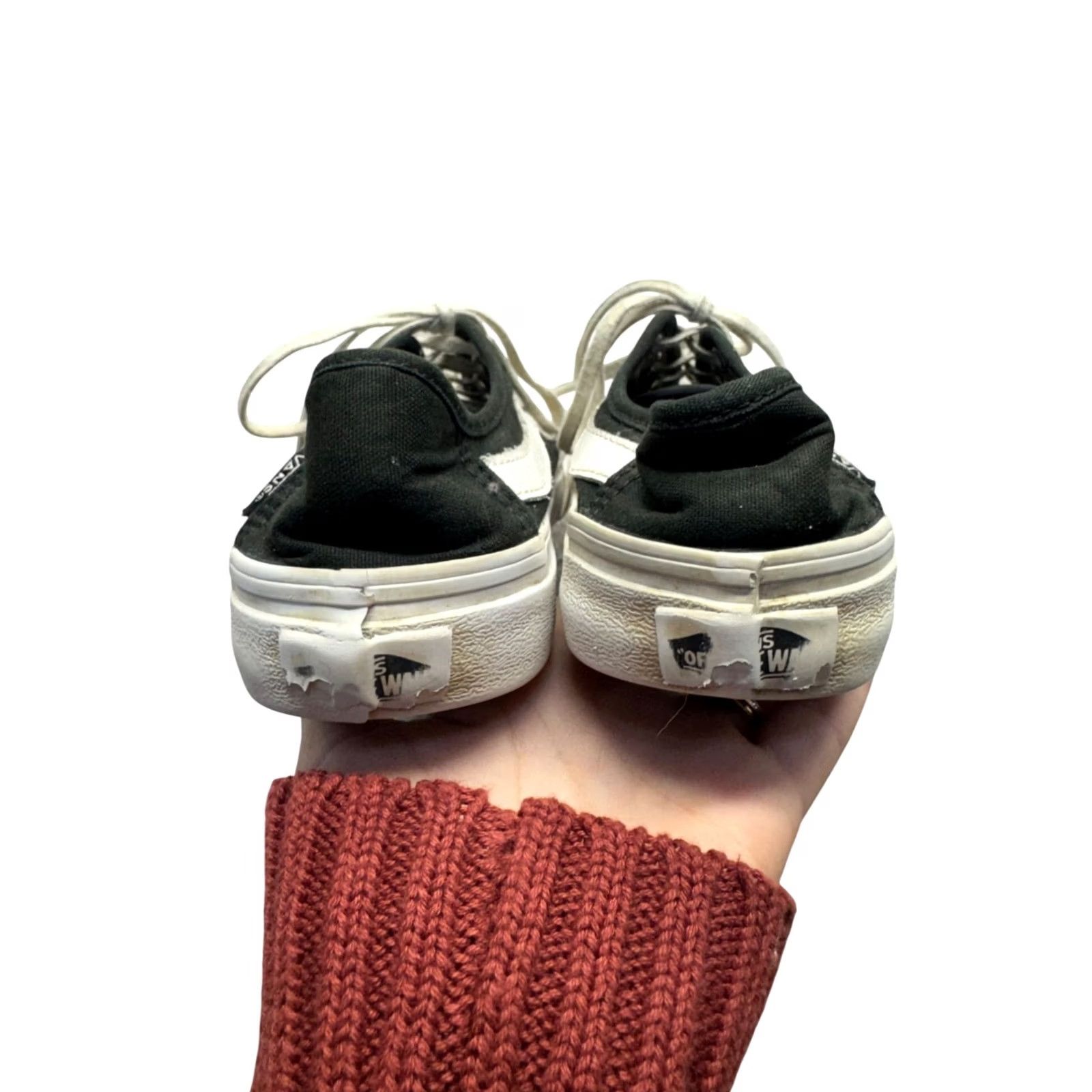 Vans VINTAGE Vans Old Skool Black & White Canvas Sneakers Size 7.5 Skater Womens Size US 8 / EU 41 - 2 Thumbnail