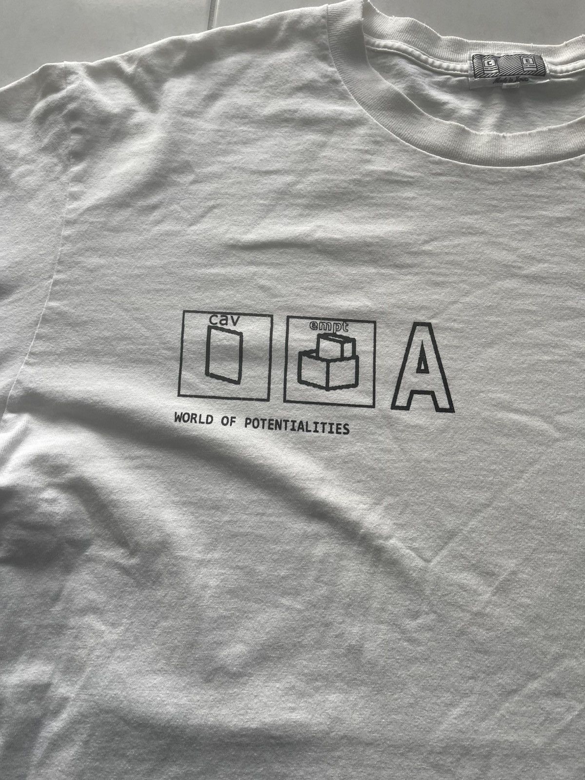 Cav Empt × Japanese Brand VINTAGE CAV EMPT WORLD OF POTENTIALITIES TEE VERY RARE Size US XL / EU 56 / 4 - 5 Thumbnail